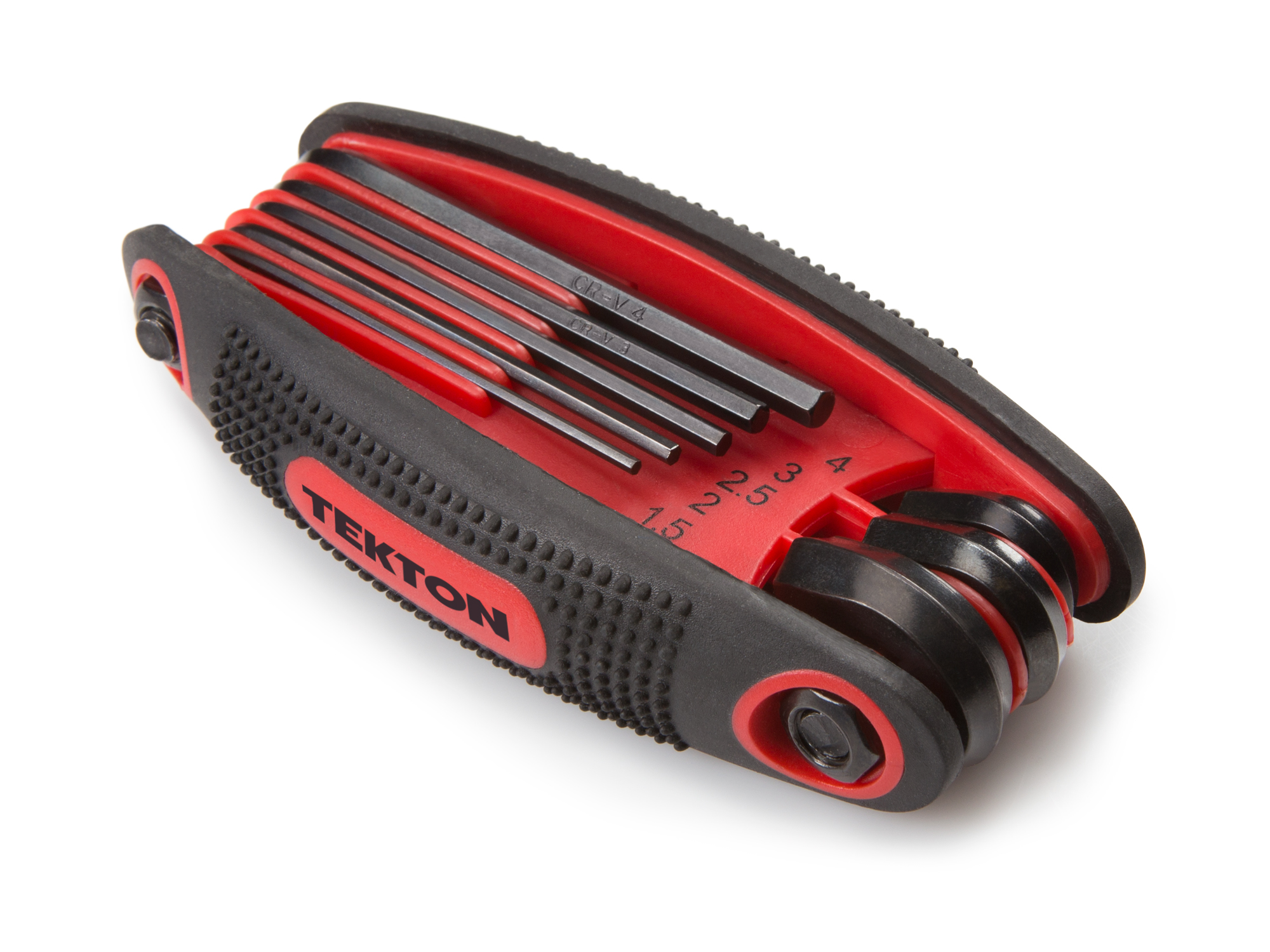 Back angle view of  Tekton folding key set. Item #25142