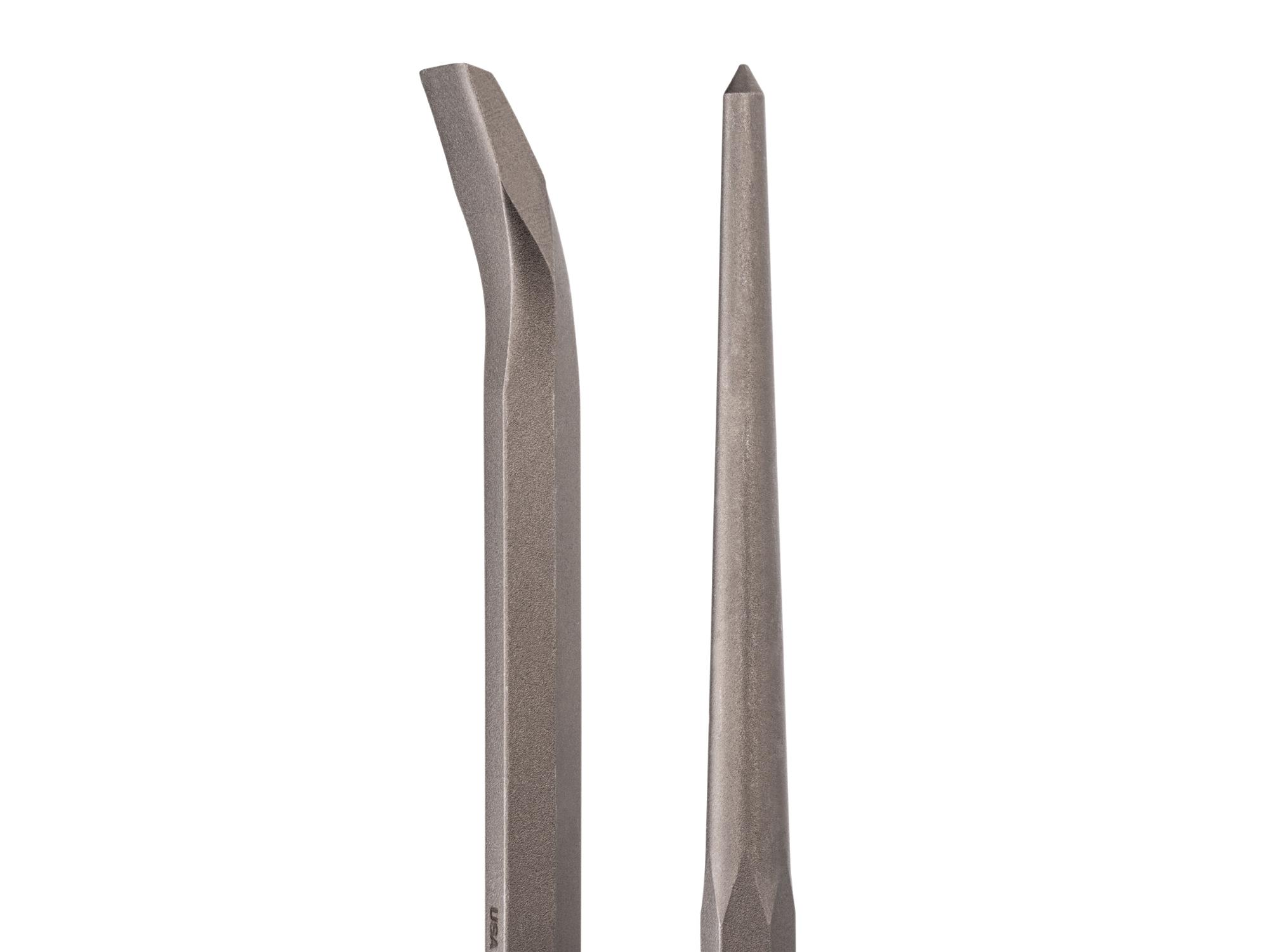Closeup view of Tekton 14 inch full-size pry bar. Item #LHX37114
