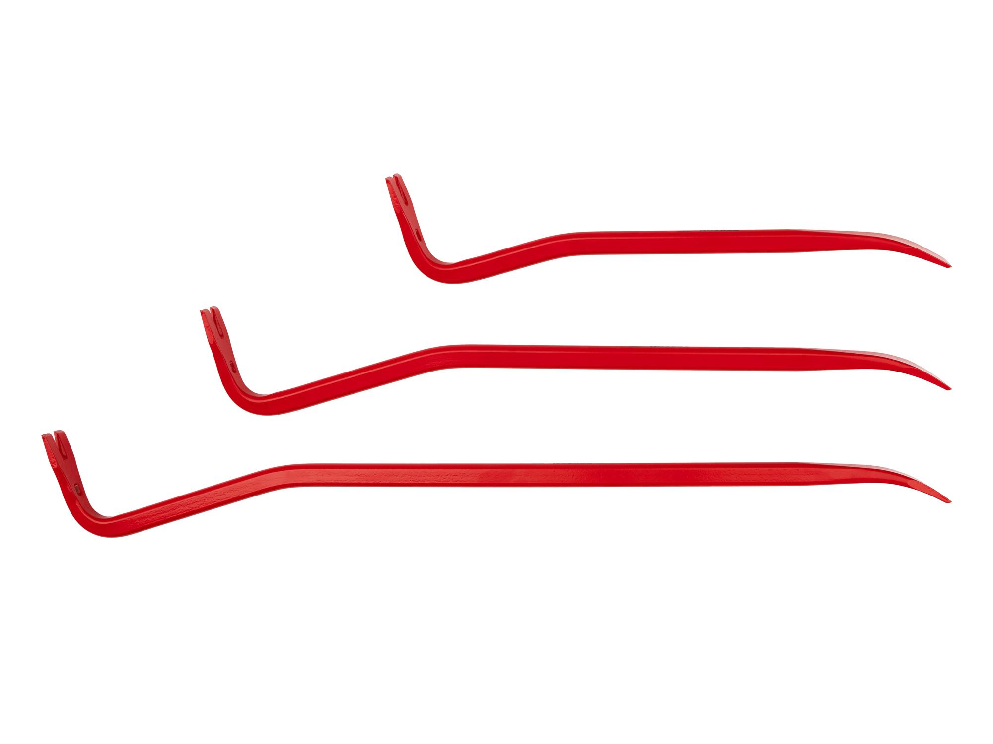 Side view of Tekton 24, 32, 40 inch full-size pry bar set. Item #LFV90701