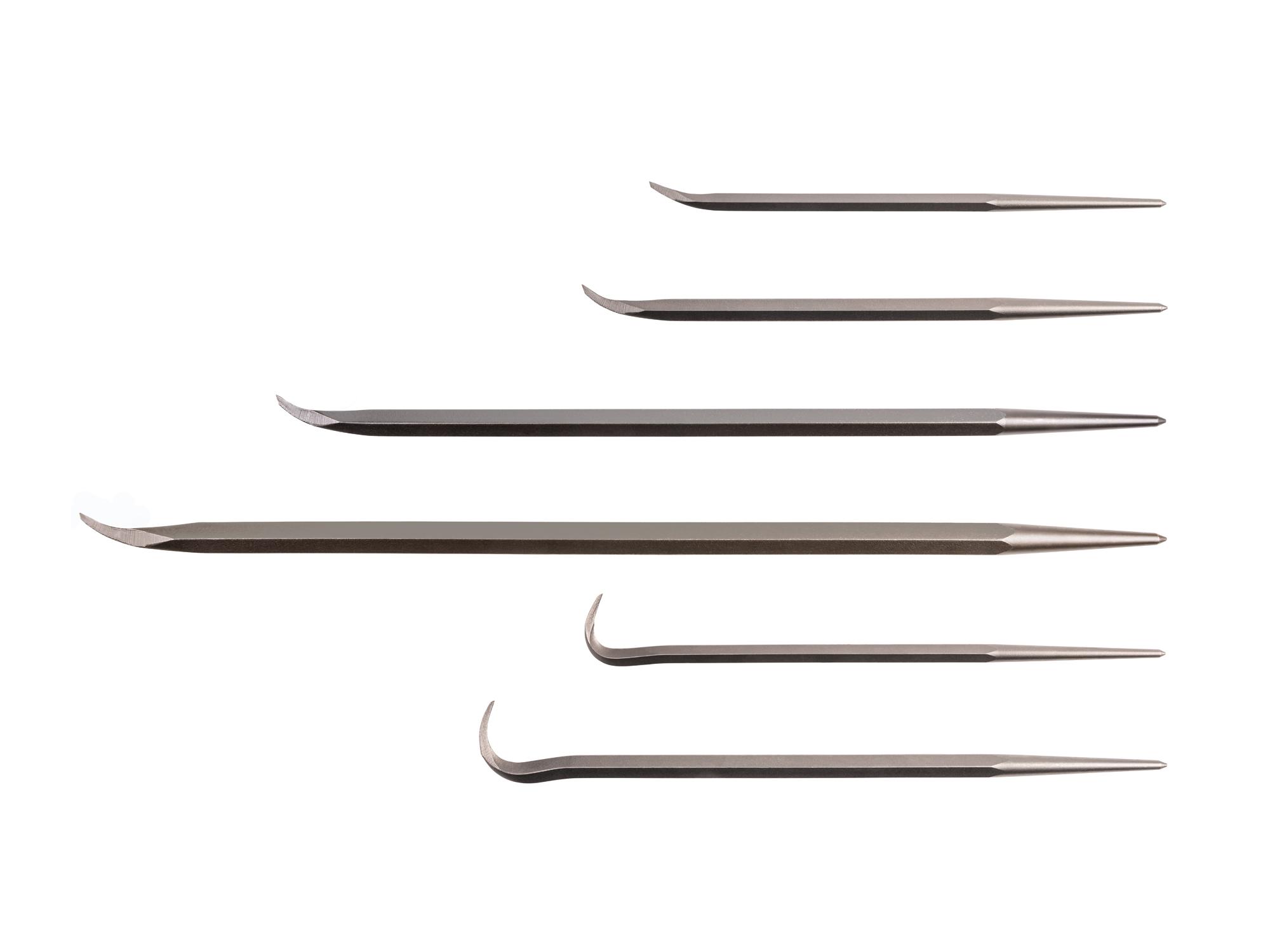 Side view of Tekton 14, 15, 16, 18, 24, 30 inch full-size pry bar set. Item #LHX90901