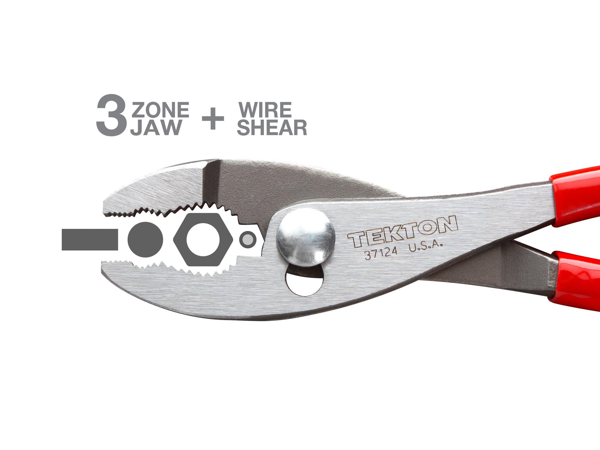 Dimensions for Tekton 10 inch gripping pliers. Item #37124
