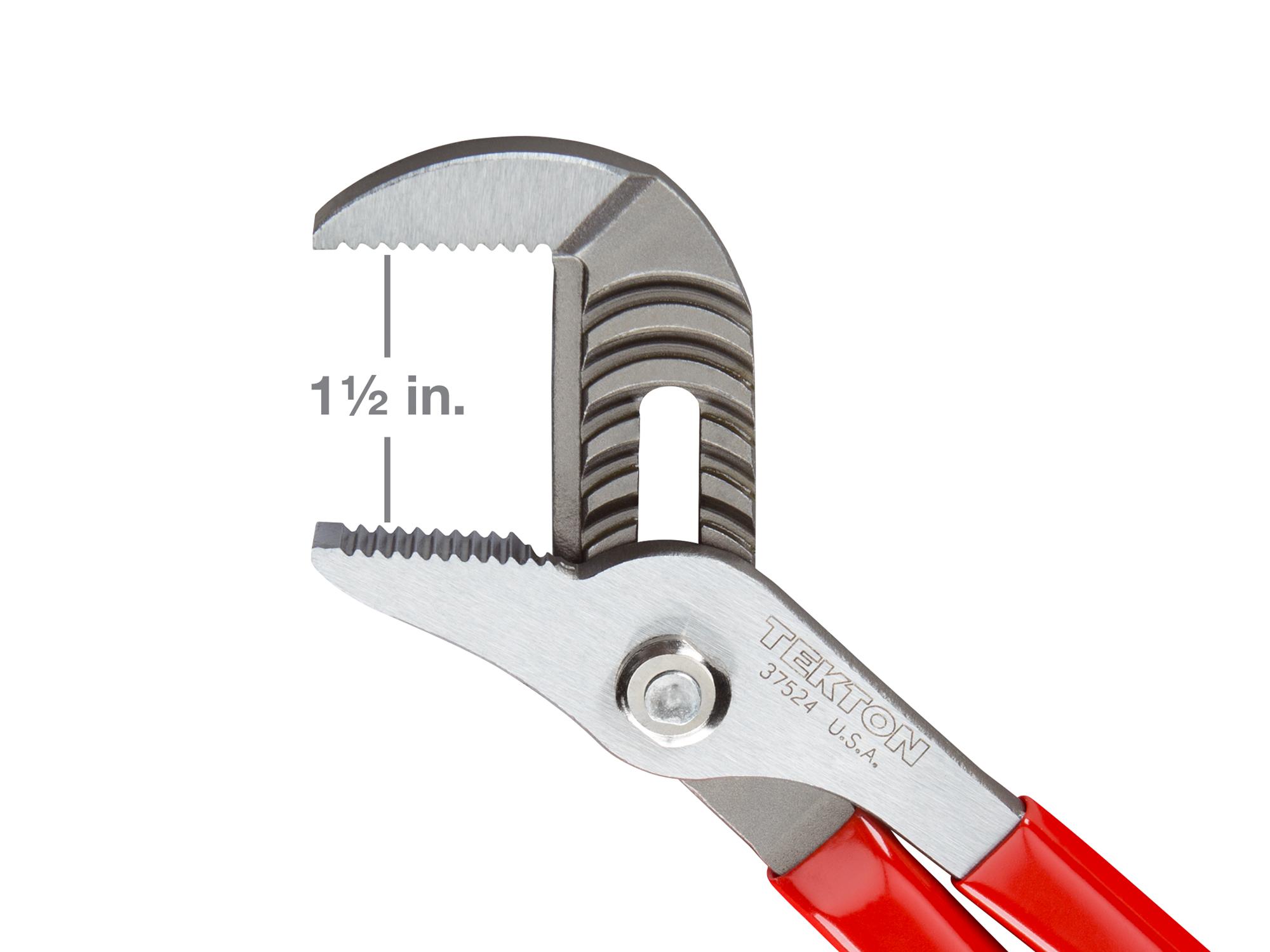 Dimensions for Tekton 10 inch gripping pliers. Item #37524