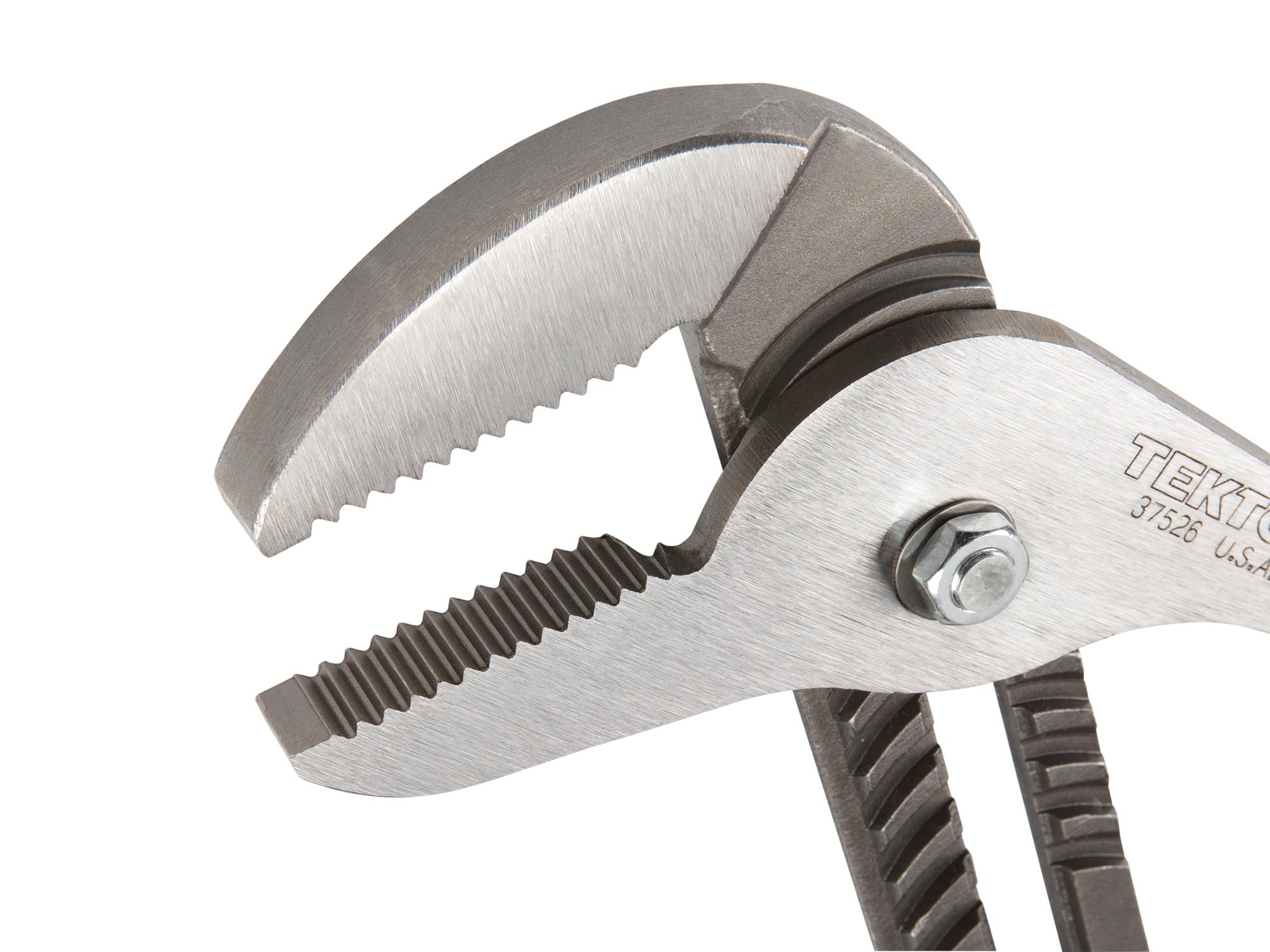 Closeup view of Tekton 16 inch gripping pliers. Item #37526