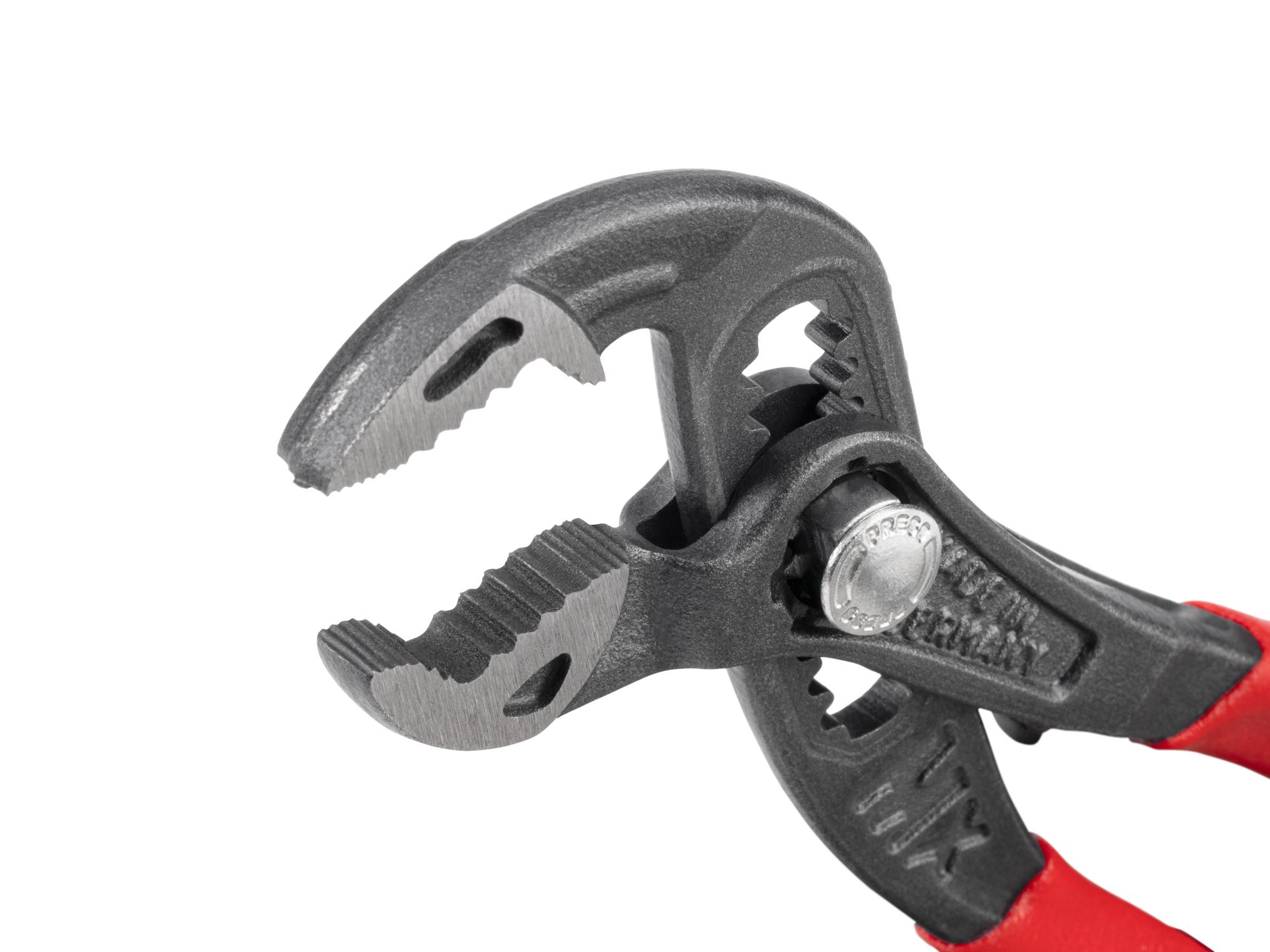 Closeup view of Tekton 5 inch gripping pliers. Item #PGA36305