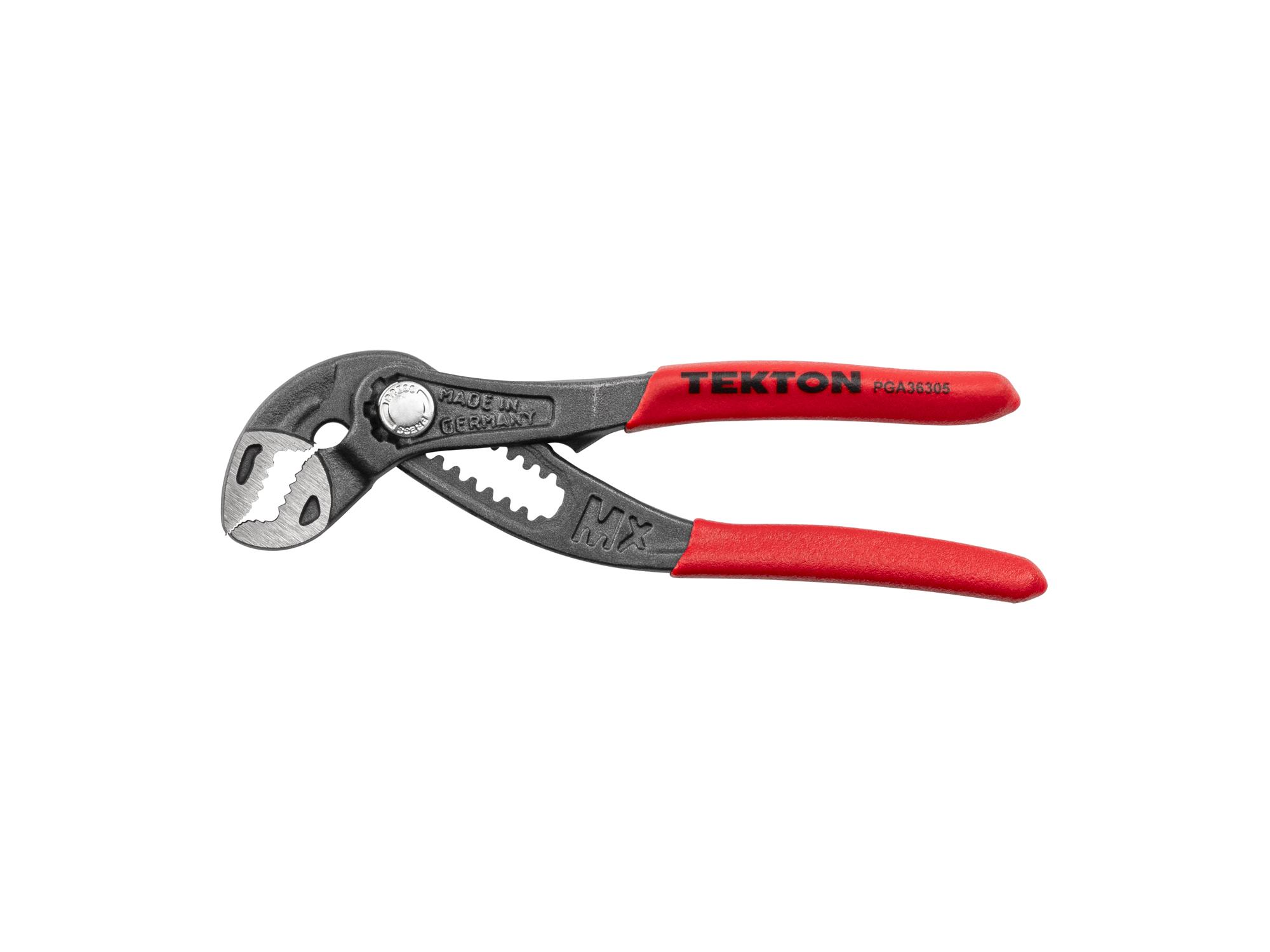 Front view of Tekton 5 inch gripping pliers. Item #PGA36305