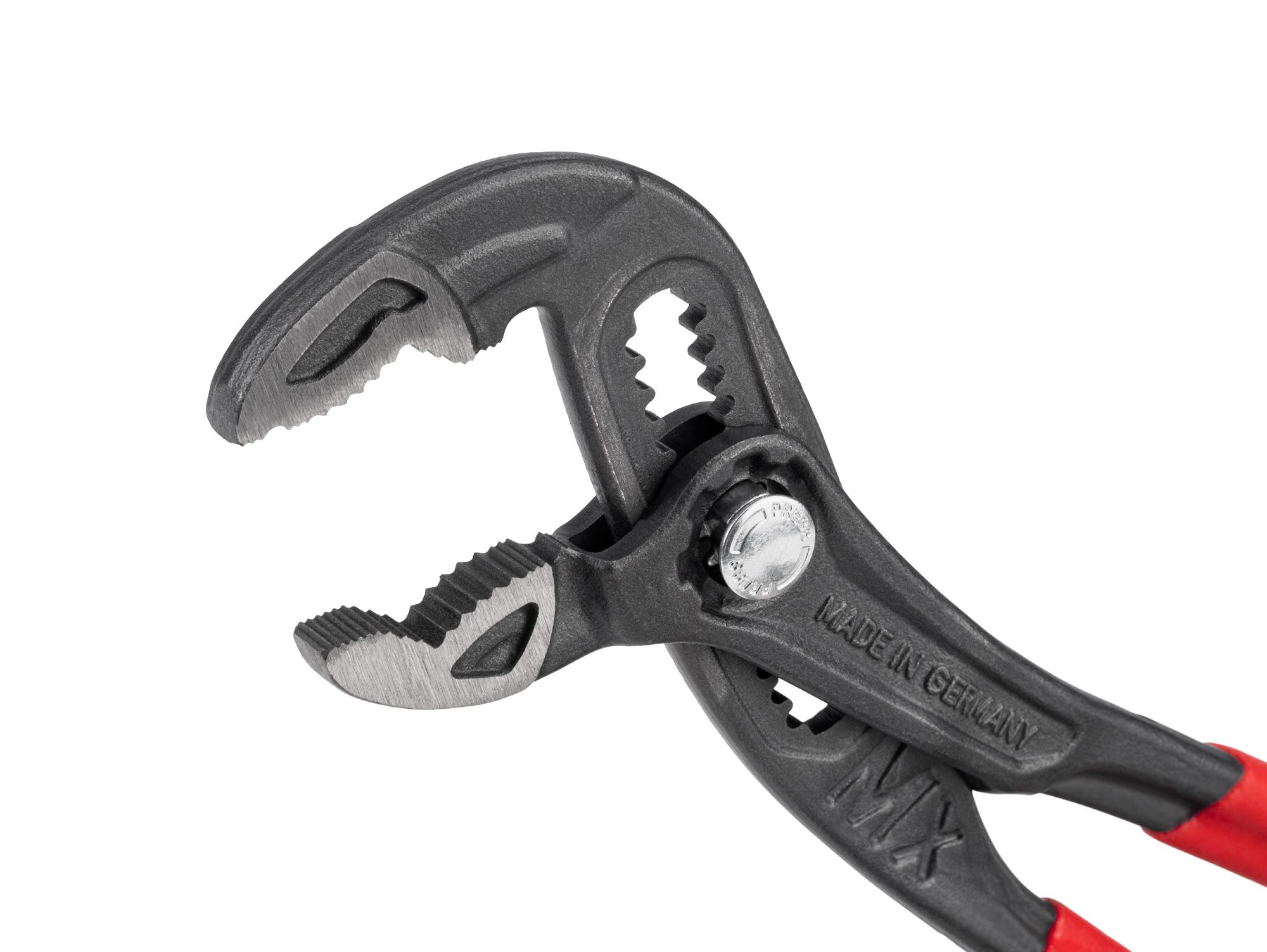 Closeup view of Tekton 10 inch gripping pliers. Item #PGA36310