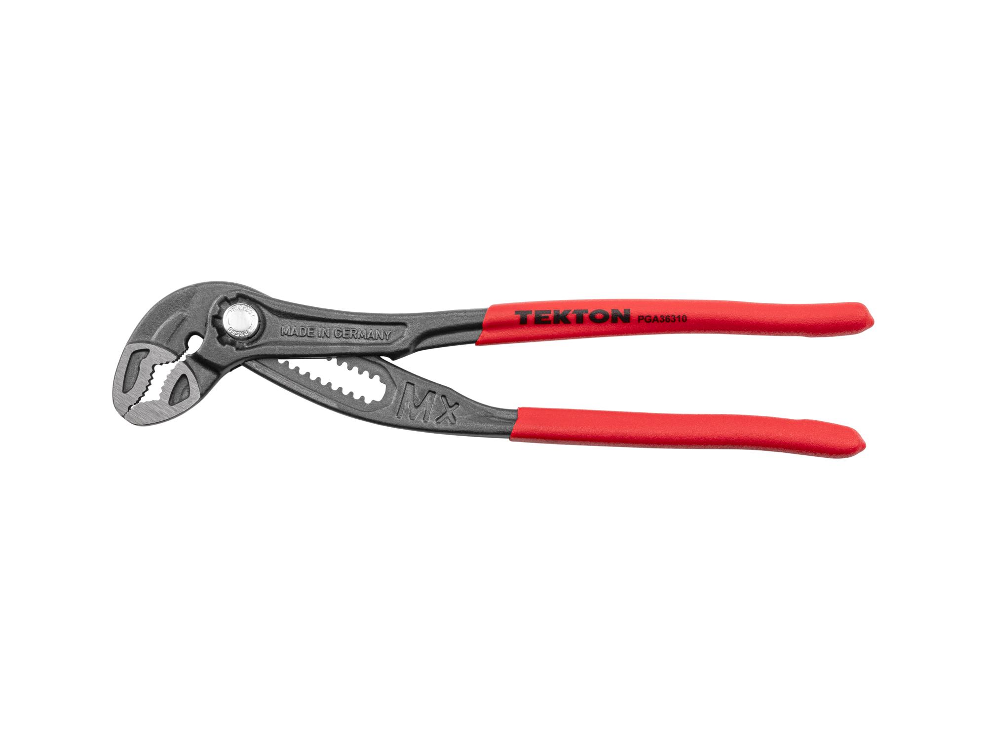 Front view of Tekton 10 inch gripping pliers. Item #PGA36310