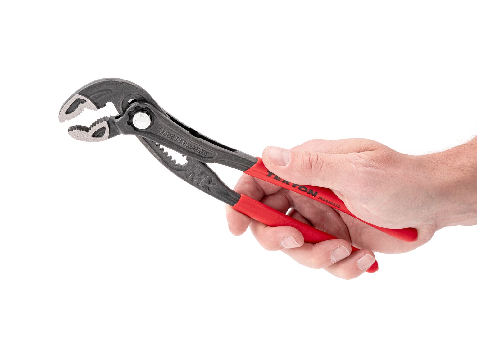 TEKTON 10 Inch Angle Nose Push Button Adjustable Pliers