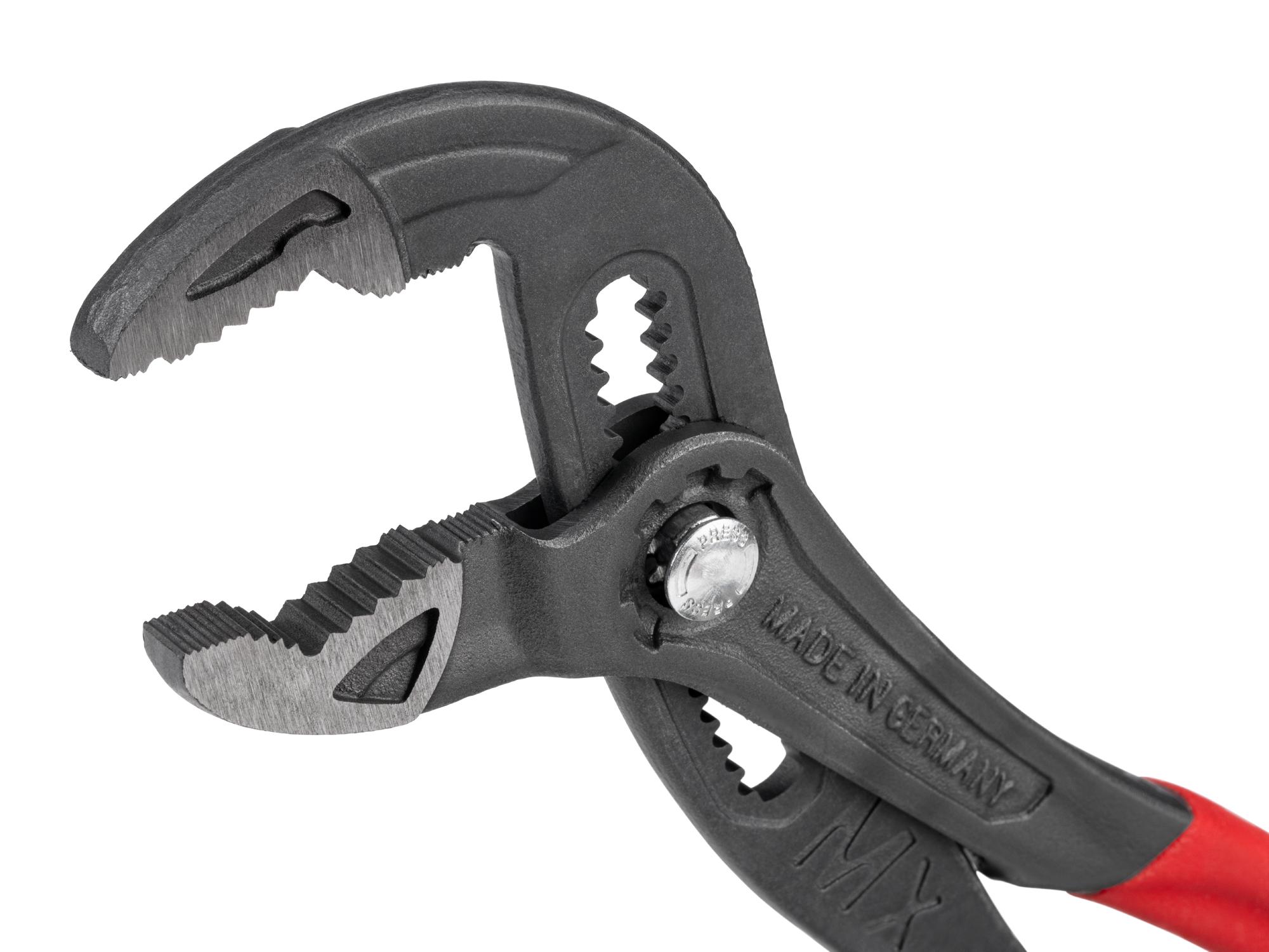 Closeup view of Tekton 12 inch gripping pliers. Item #PGA36312