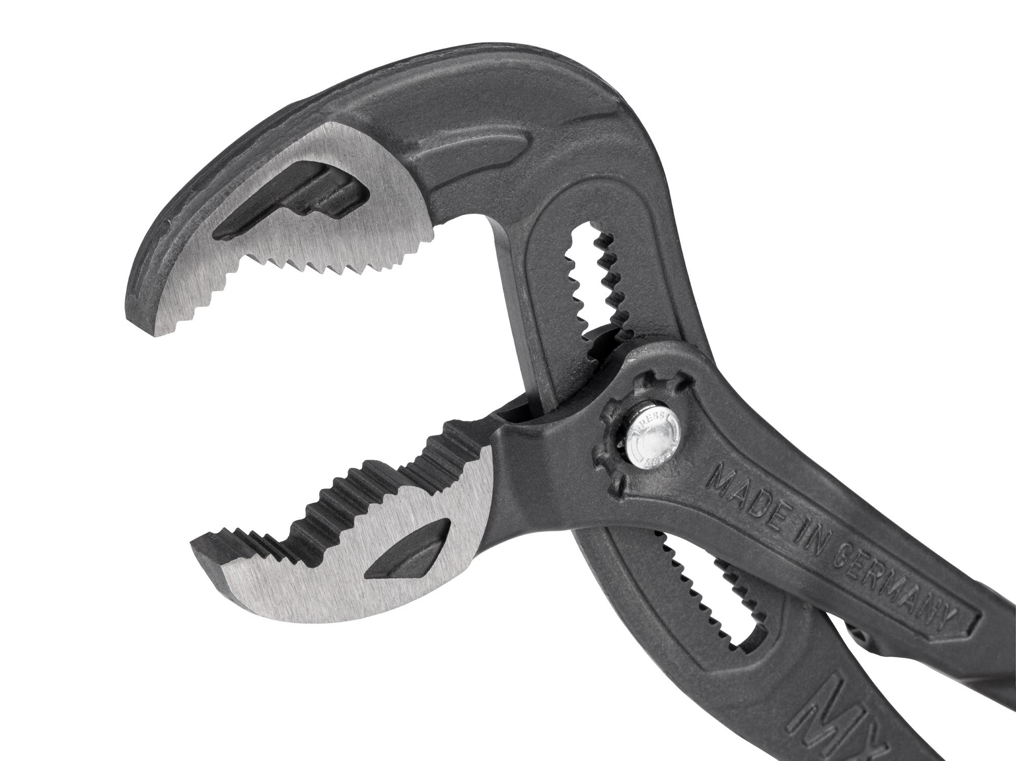 Closeup view of Tekton 16 inch gripping pliers. Item #PGA36316