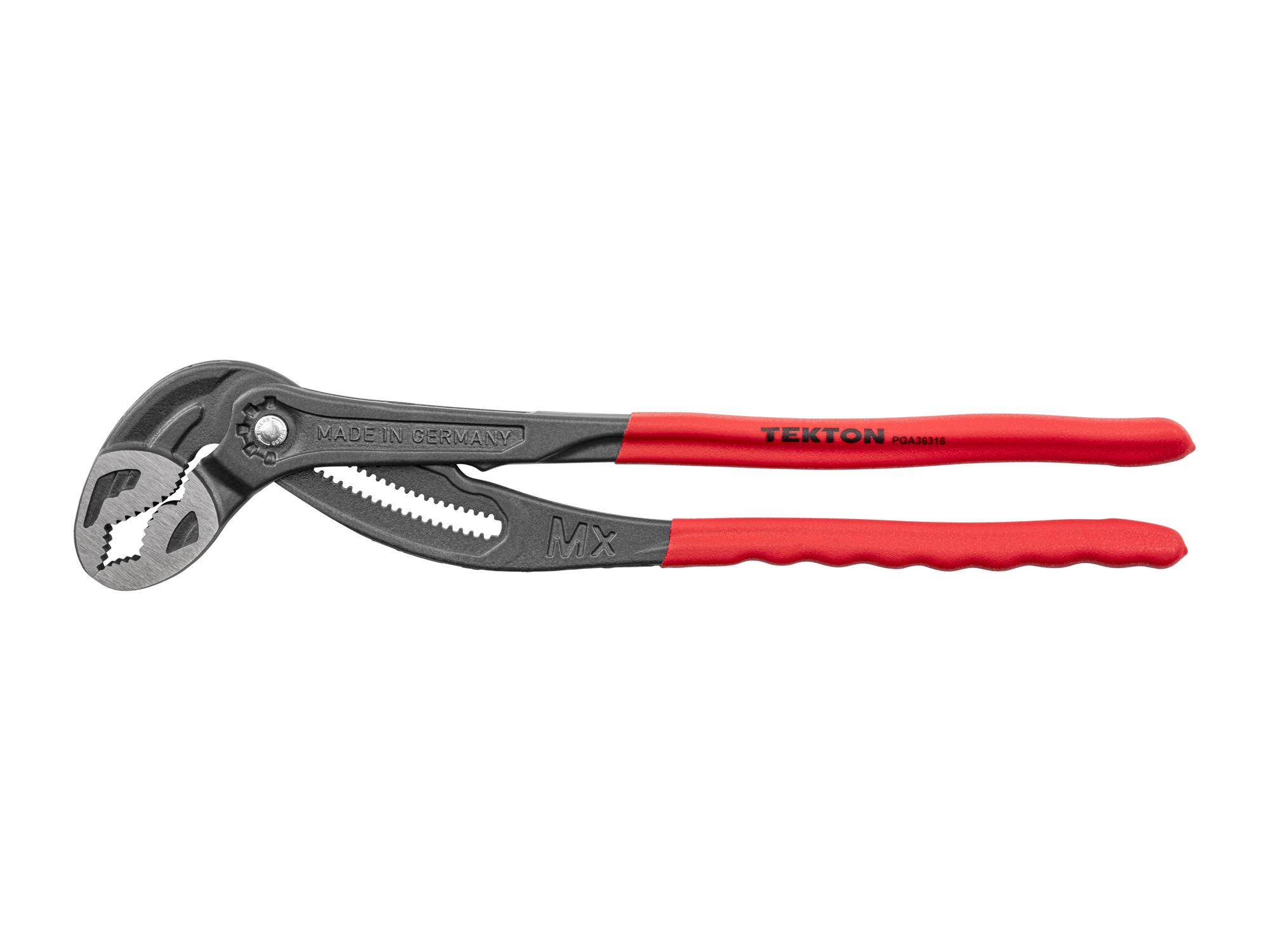 Front view of Tekton 16 inch gripping pliers. Item #PGA36316