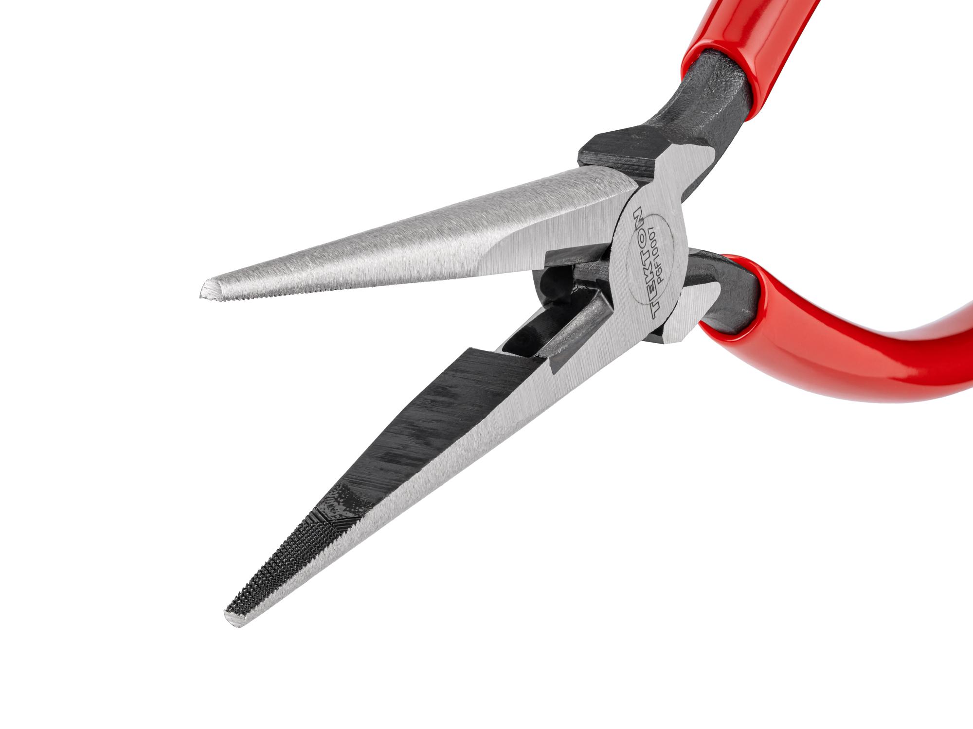 TEKTON 7 Inch Serrated Jaw Long Nose Pliers