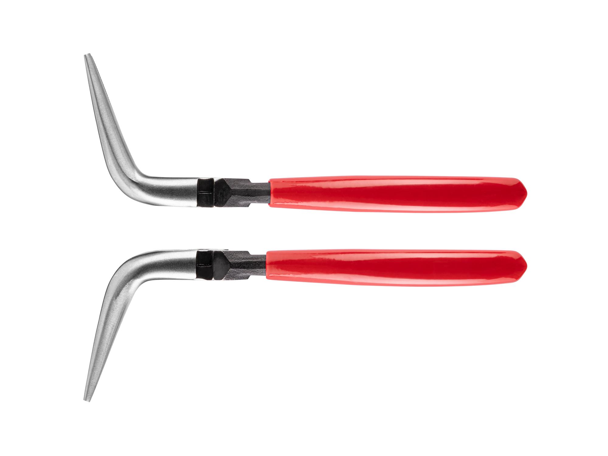 TEKTON 6 Inch 70-Degree Bent Serrated Jaw Long Nose Pliers