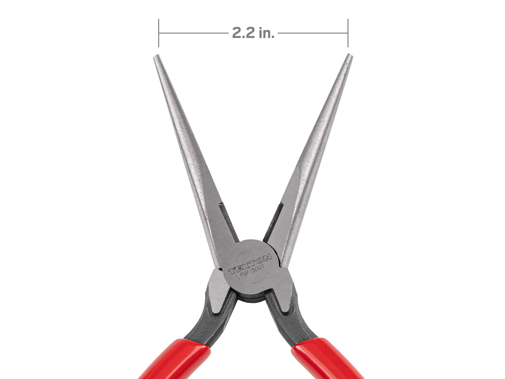 Closeup view of Tekton 7 inch gripping pliers. Item #PGF15007