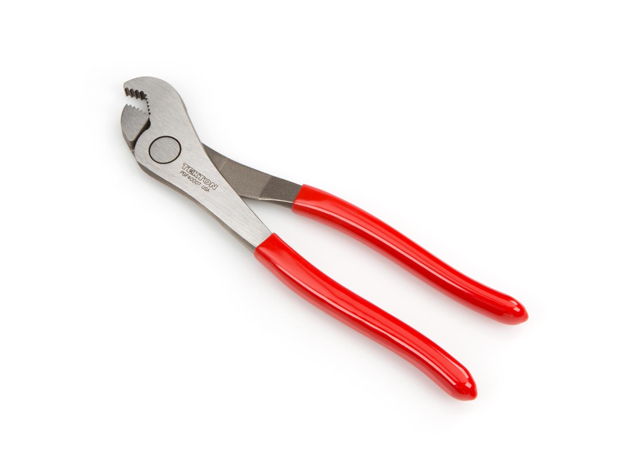 Back angle view of Tekton 7 3/4 inch gripping pliers. Item #PGF40007
