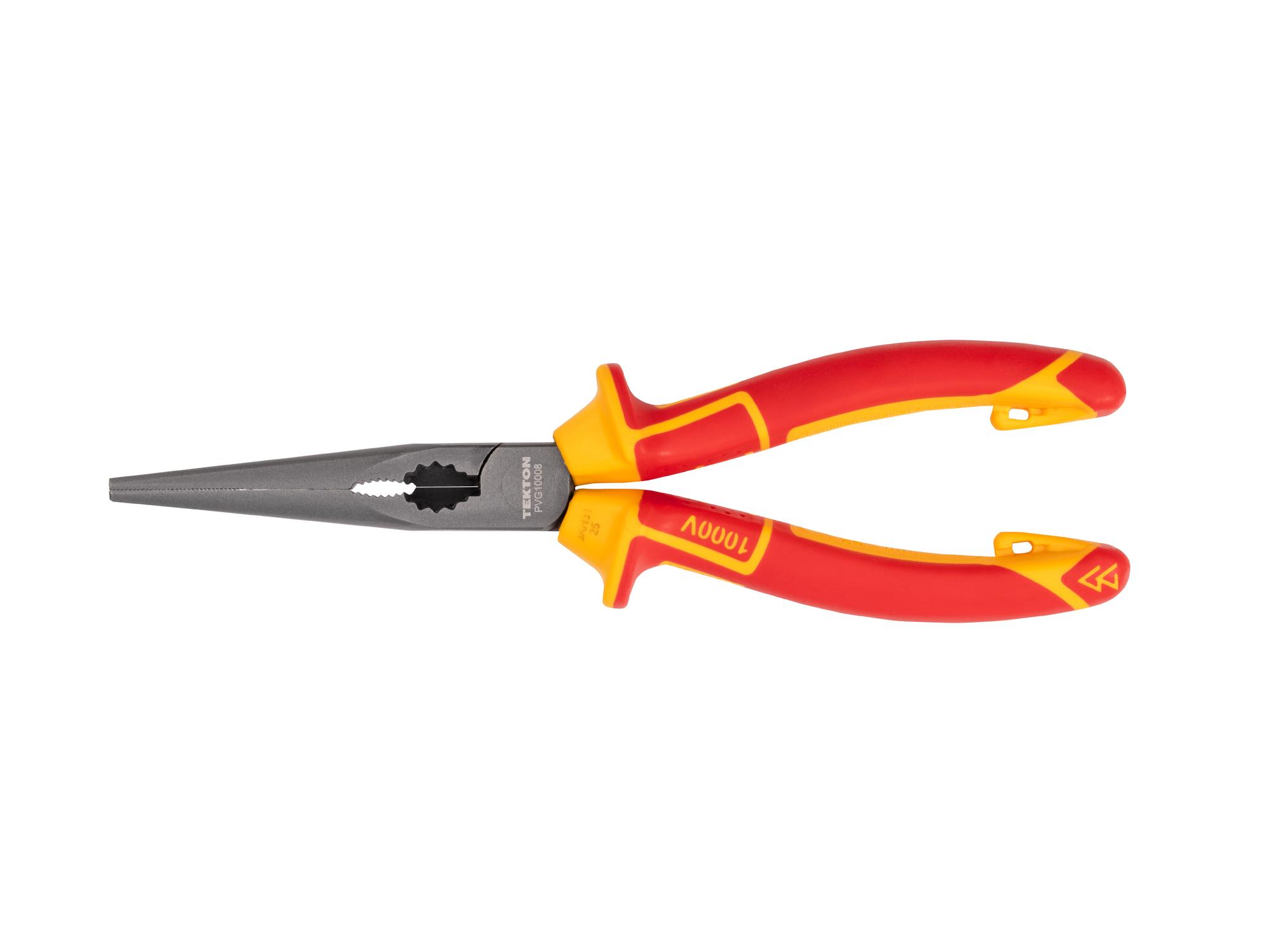 Front view of Tekton 8 inch gripping pliers. Item #PVG10008