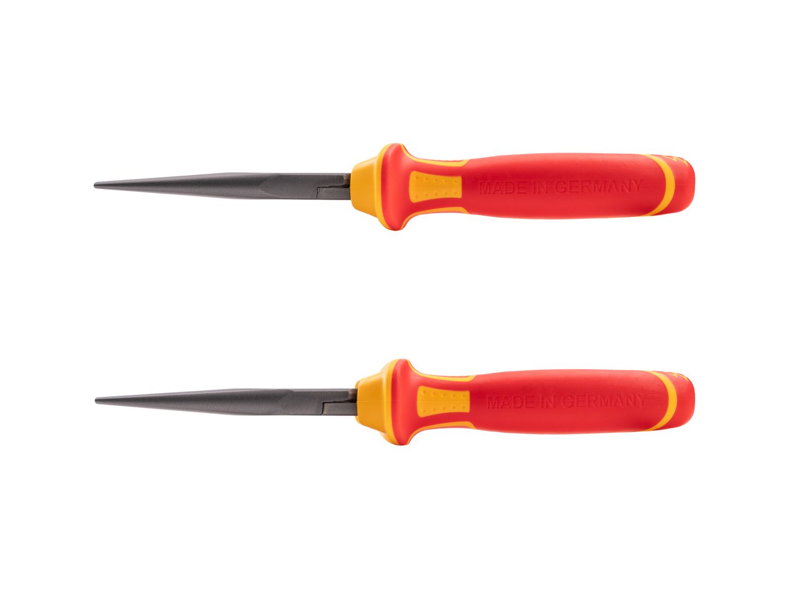 Side view of Tekton 8 inch gripping pliers set. Item #PVG10008