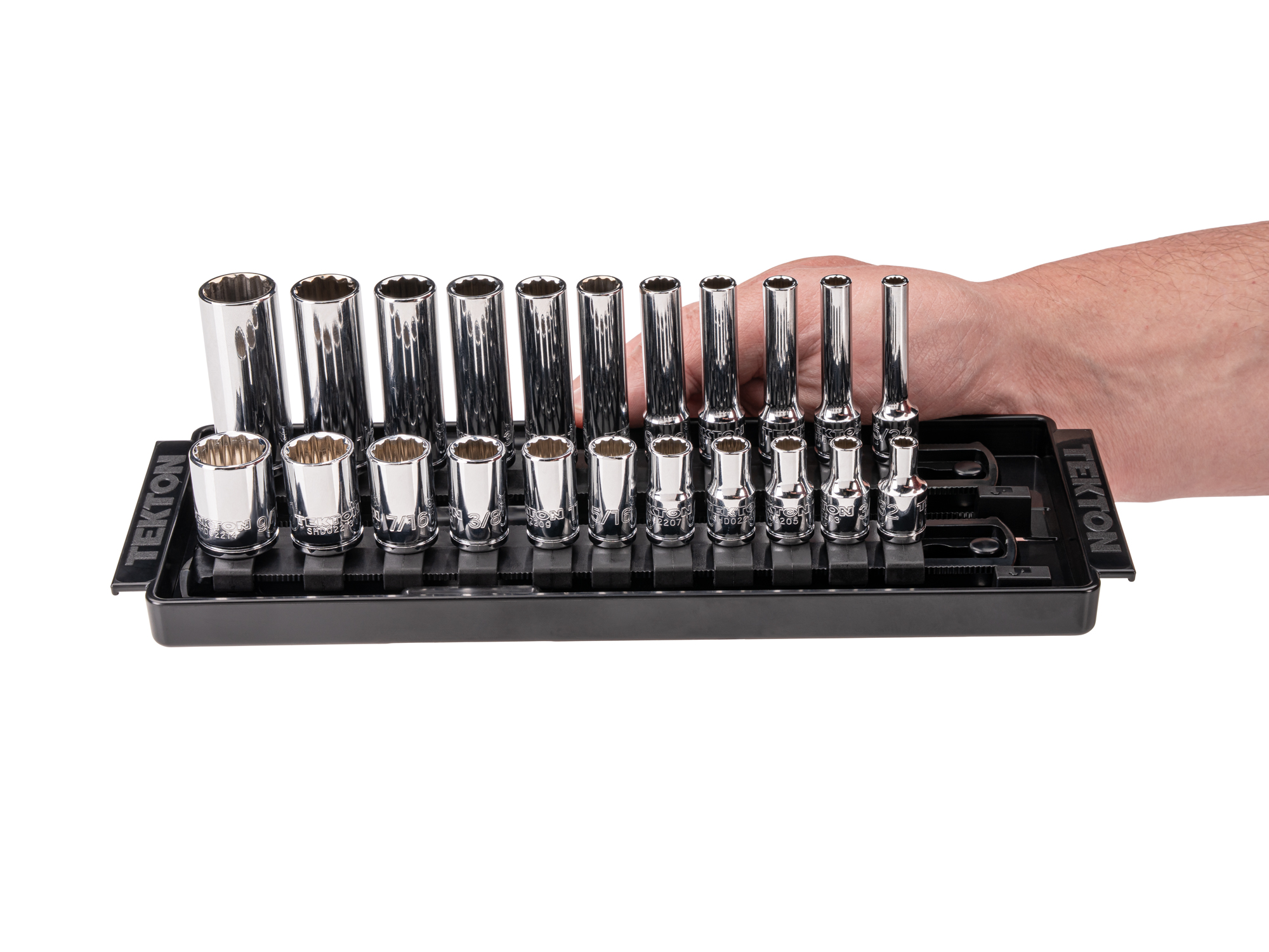 1/4 Inch Drive 12-Point Socket Set (5/32 - 9/16 in.) | TEKTON