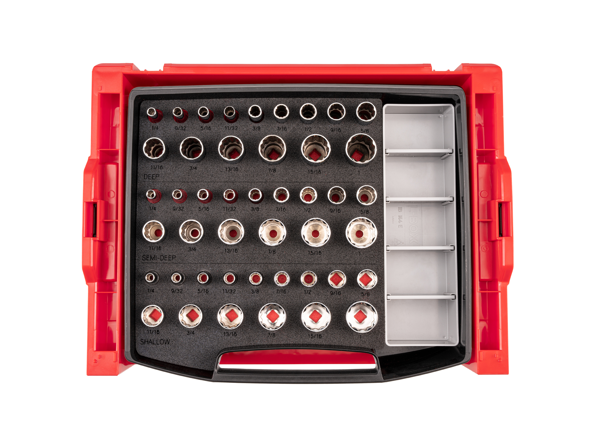 3/8 Inch Drive 12-Point Socket Set with Foam (45-Piece) | TEKTON