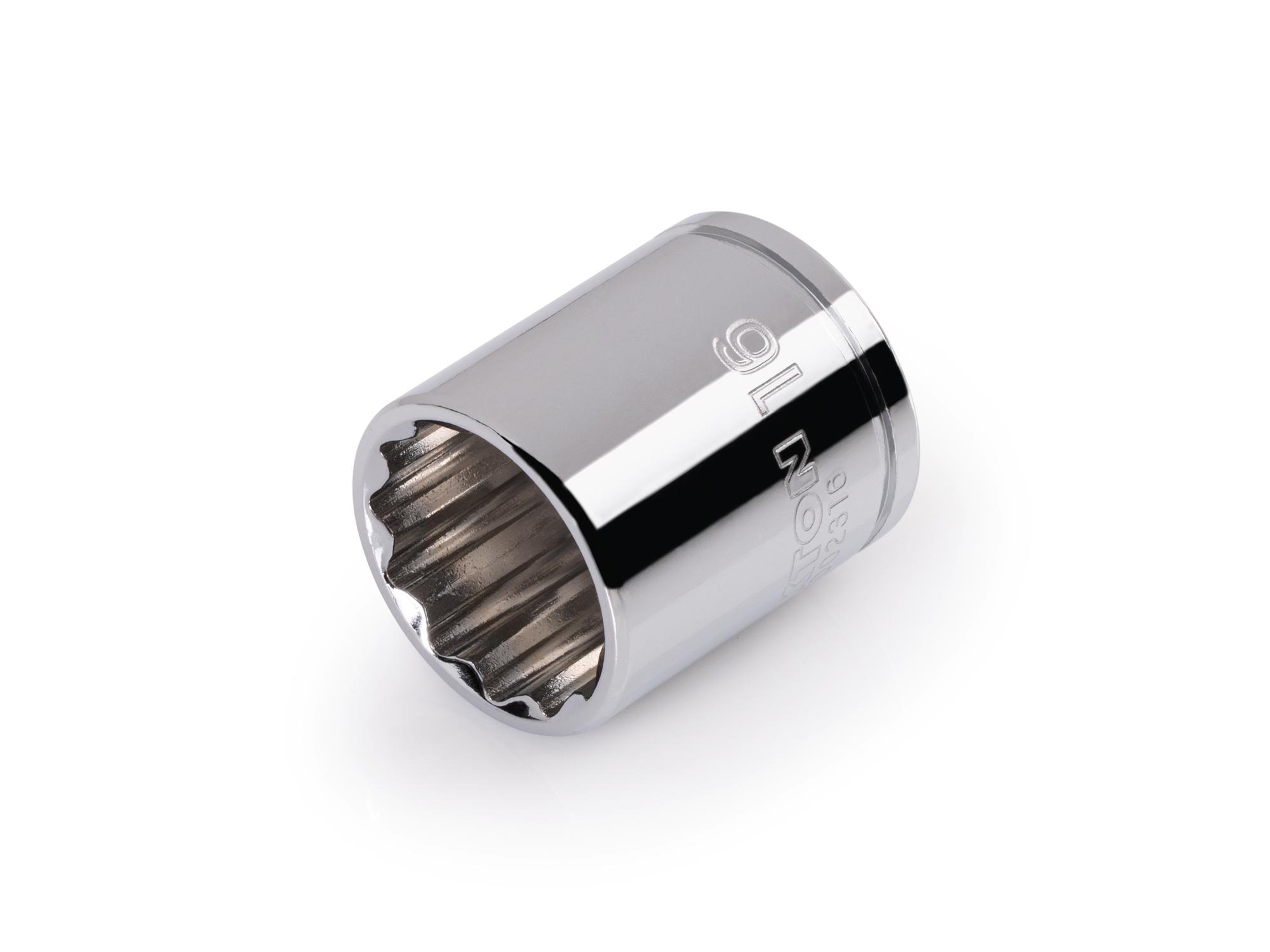 TEKTON 1/4 Inch Drive x 16 mm Shallow 12-Point Socket