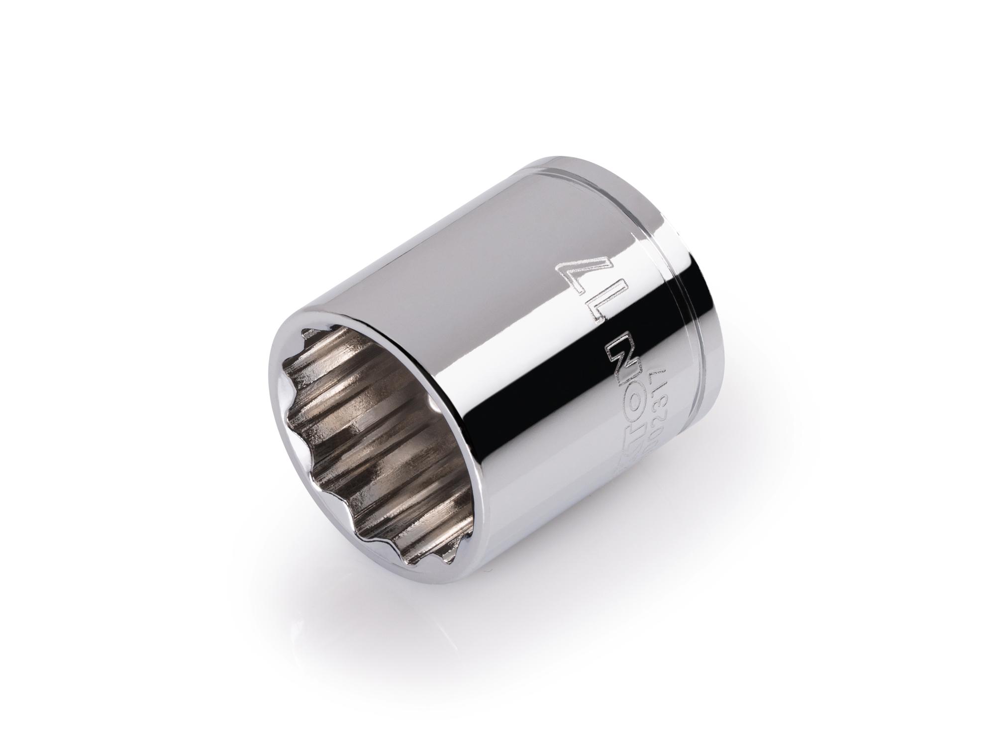 TEKTON 1/4 Inch Drive x 17 mm Shallow 12-Point Socket