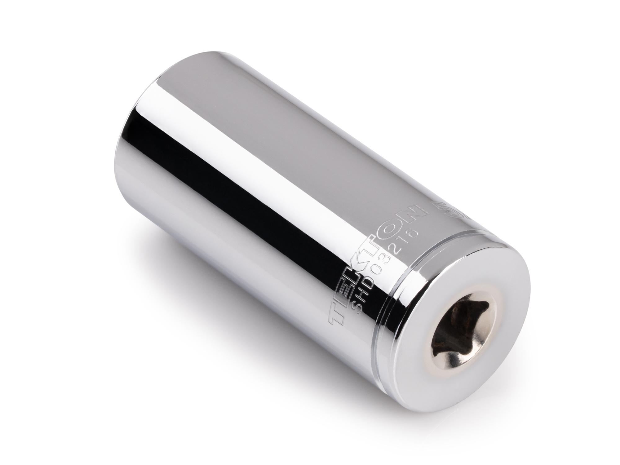 Back angle view of Tekton hand drive 12-point socket. Item #SHD03216