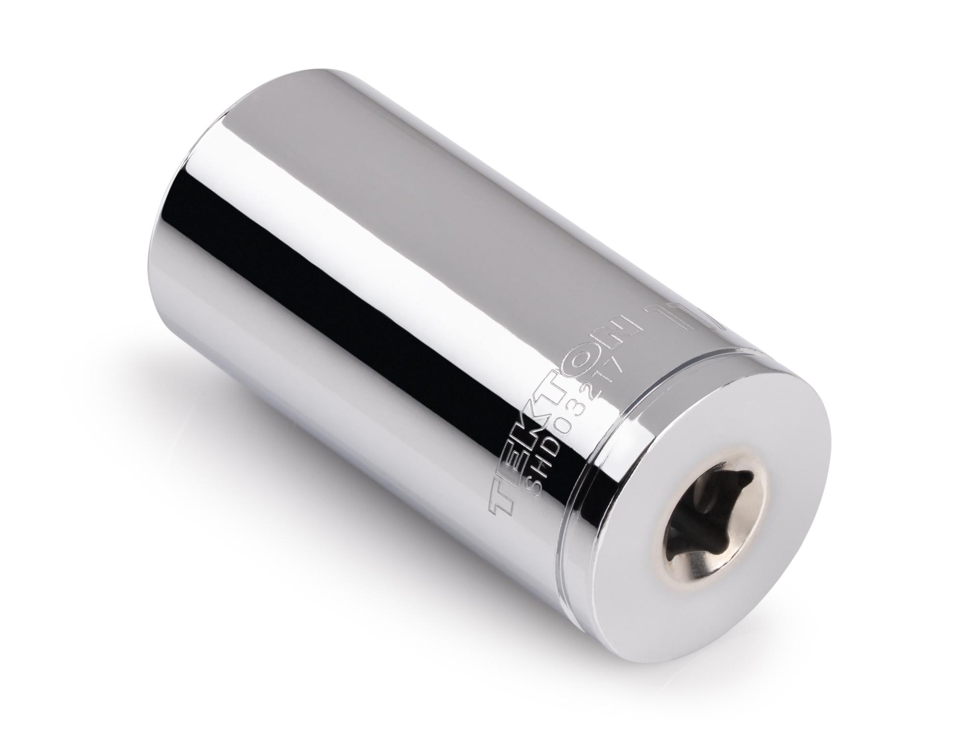 Back angle view of Tekton hand drive 12-point socket. Item #SHD03217