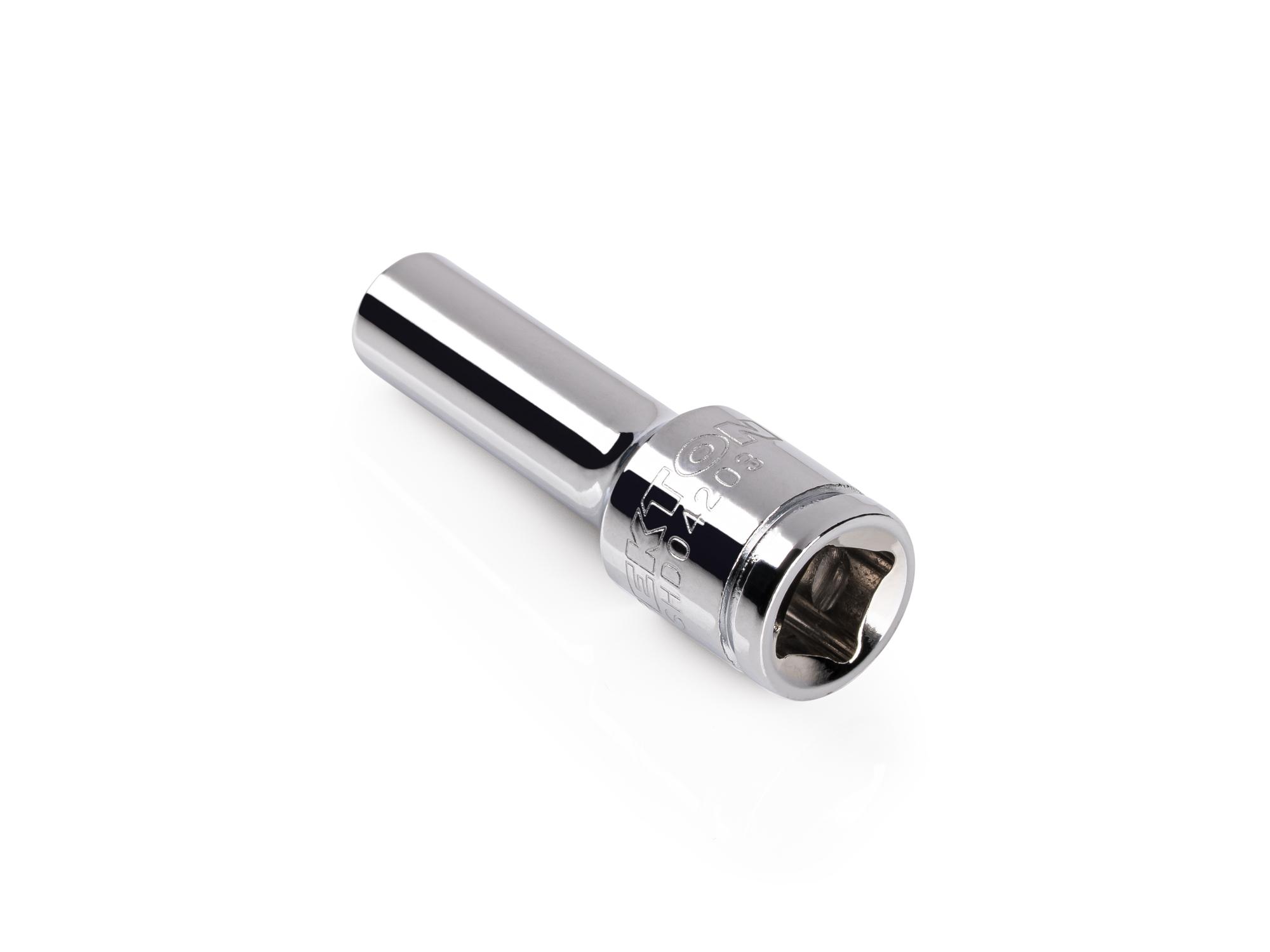 Back angle view of Tekton hand drive 12-point socket. Item #SHD04203