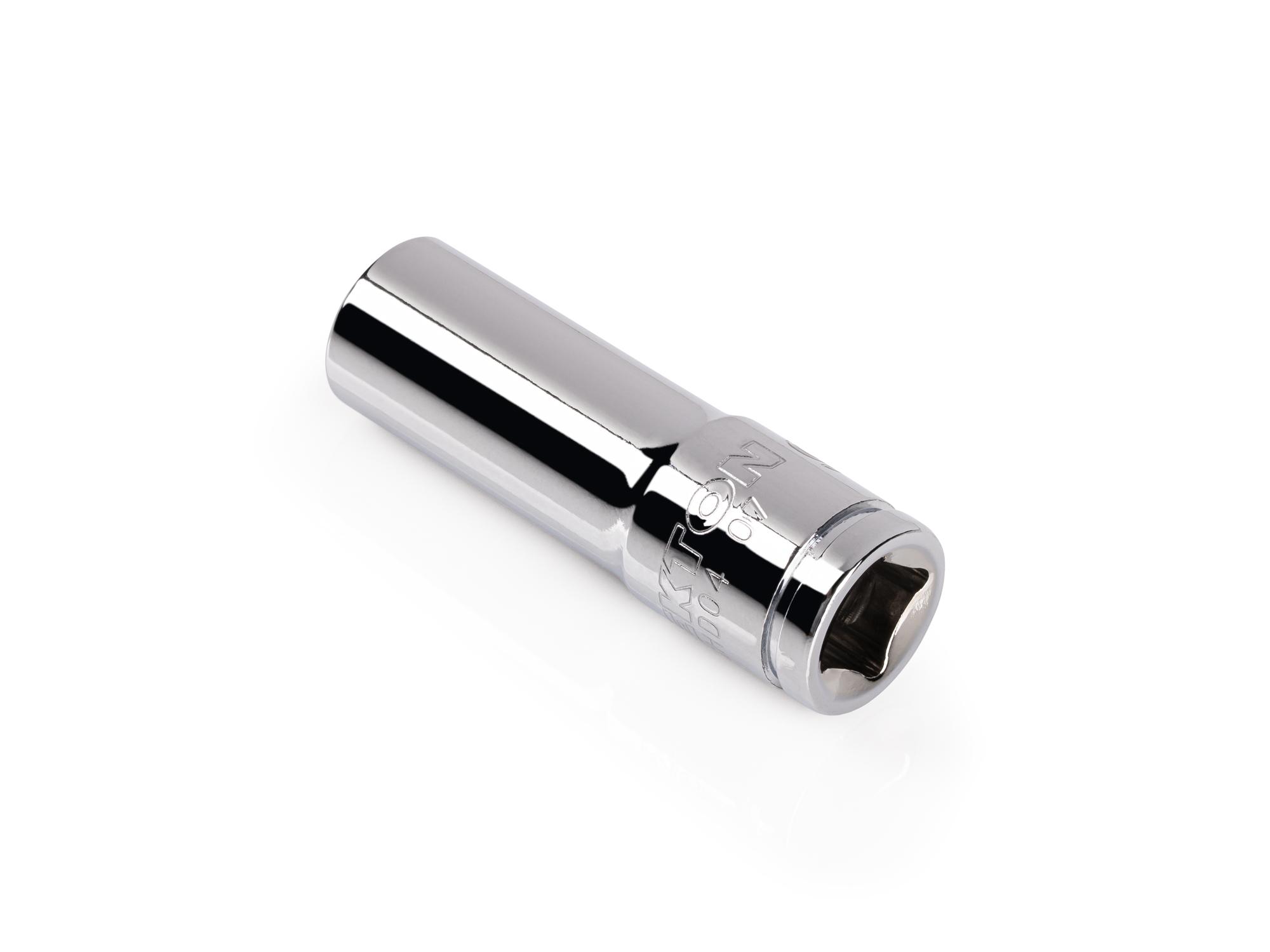 Back angle view of Tekton hand drive 12-point socket. Item #SHD04207
