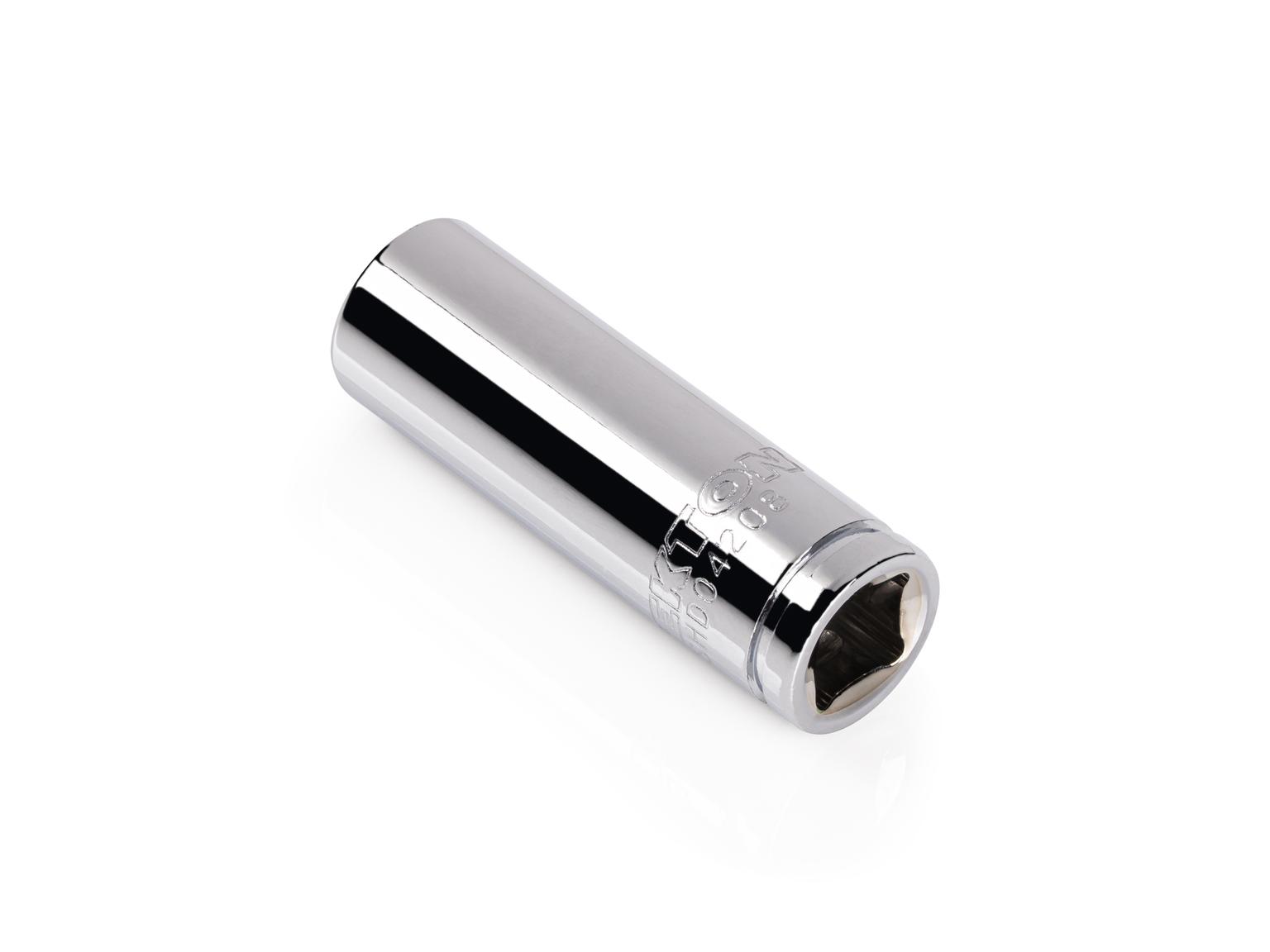 Back angle view of Tekton hand drive 12-point socket. Item #SHD04208