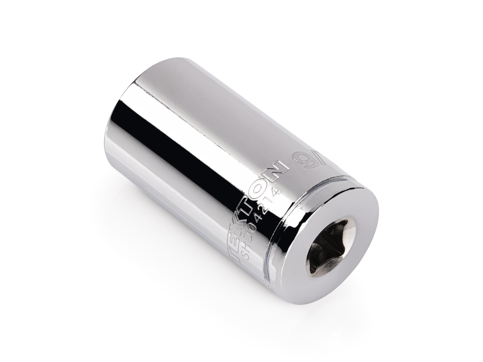 Back angle view of Tekton hand drive 12-point socket. Item #SHD04214