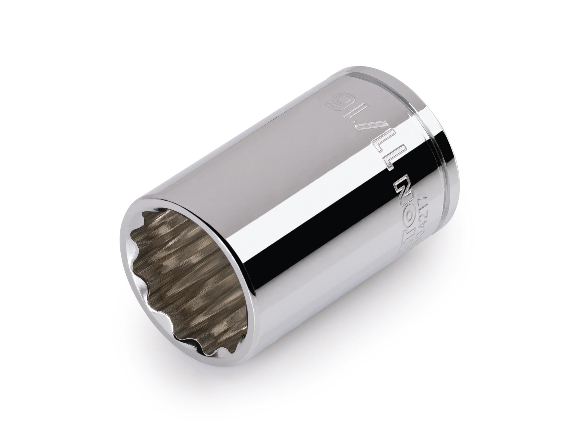 TEKTON 1/4 Inch Drive x 11/16 Inch Semi-Deep 12-Point Socket
