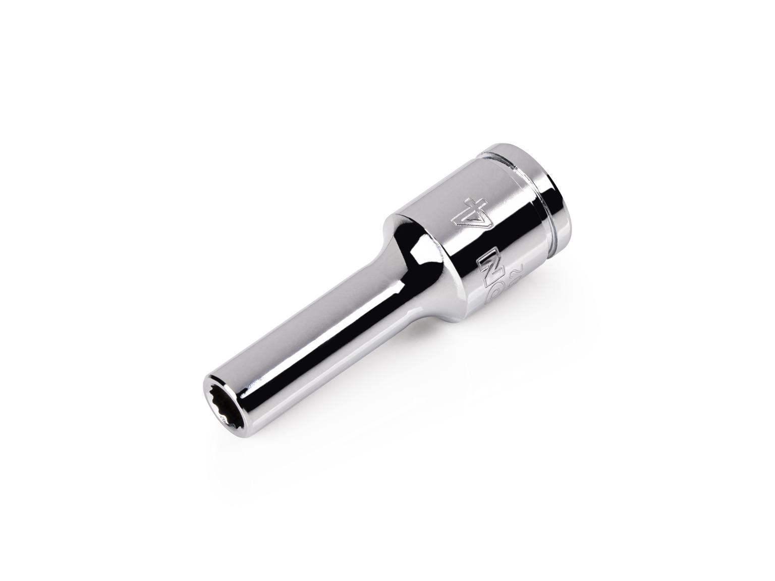 TEKTON 1/4 Inch Drive x 4 mm Semi-Deep 12-Point Socket