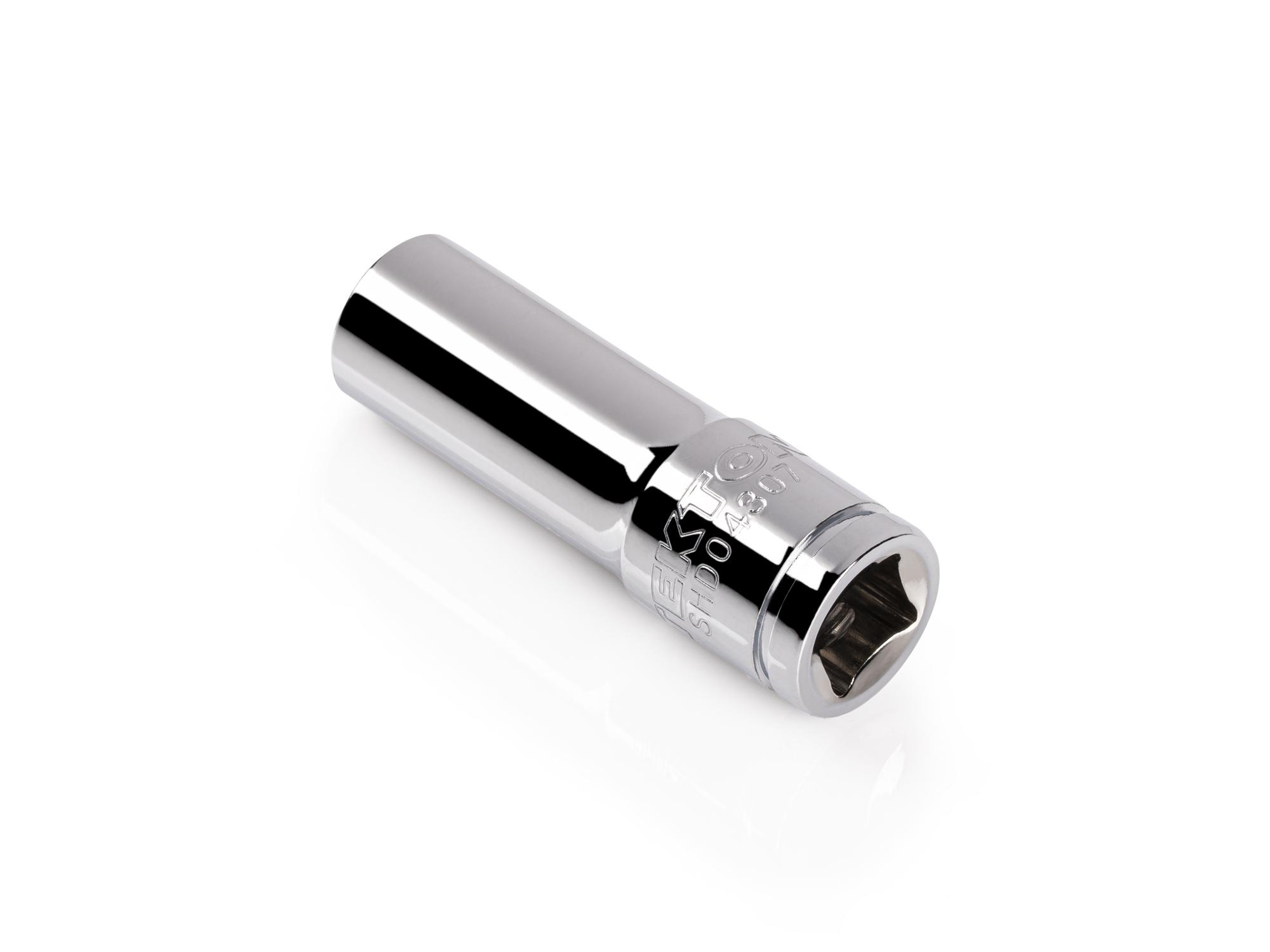 Back angle view of Tekton hand drive 12-point socket. Item #SHD04307