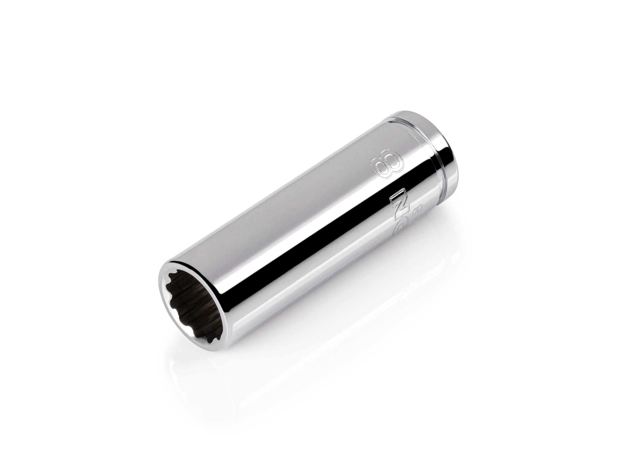 TEKTON 1/4 Inch Drive x 8 mm Semi-Deep 12-Point Socket