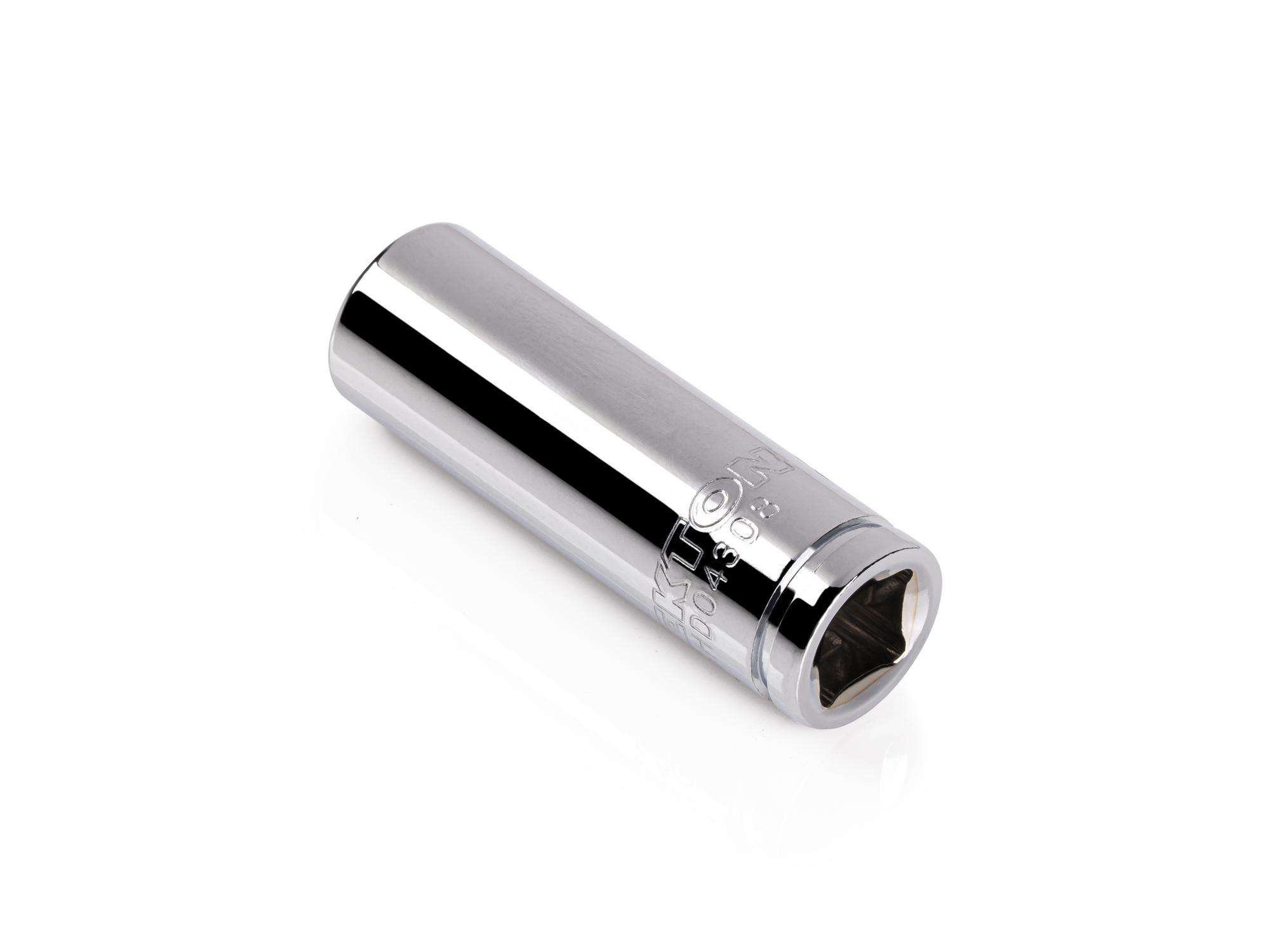 Back angle view of Tekton hand drive 12-point socket. Item #SHD04308