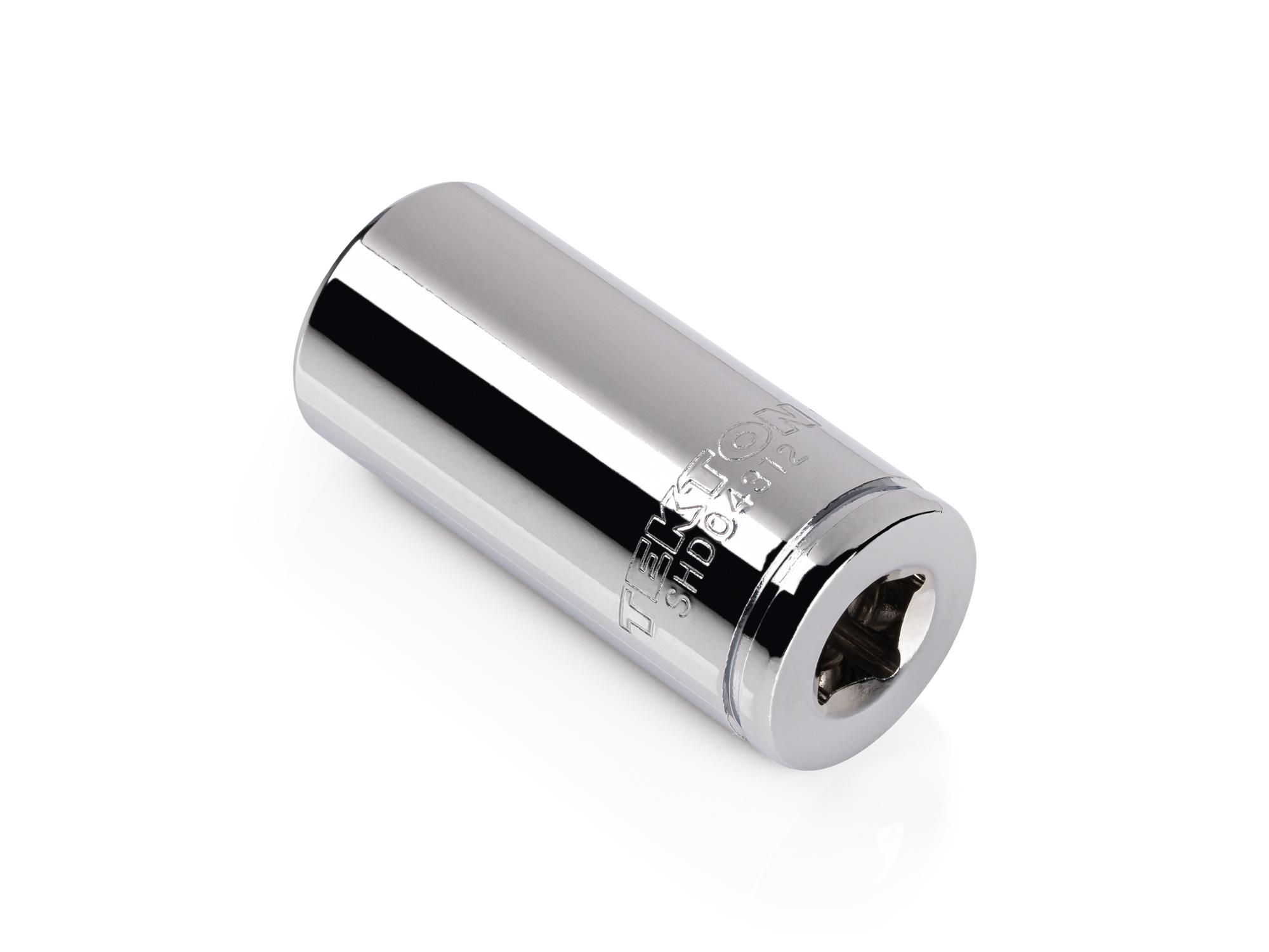 Back angle view of Tekton hand drive 12-point socket. Item #SHD04312