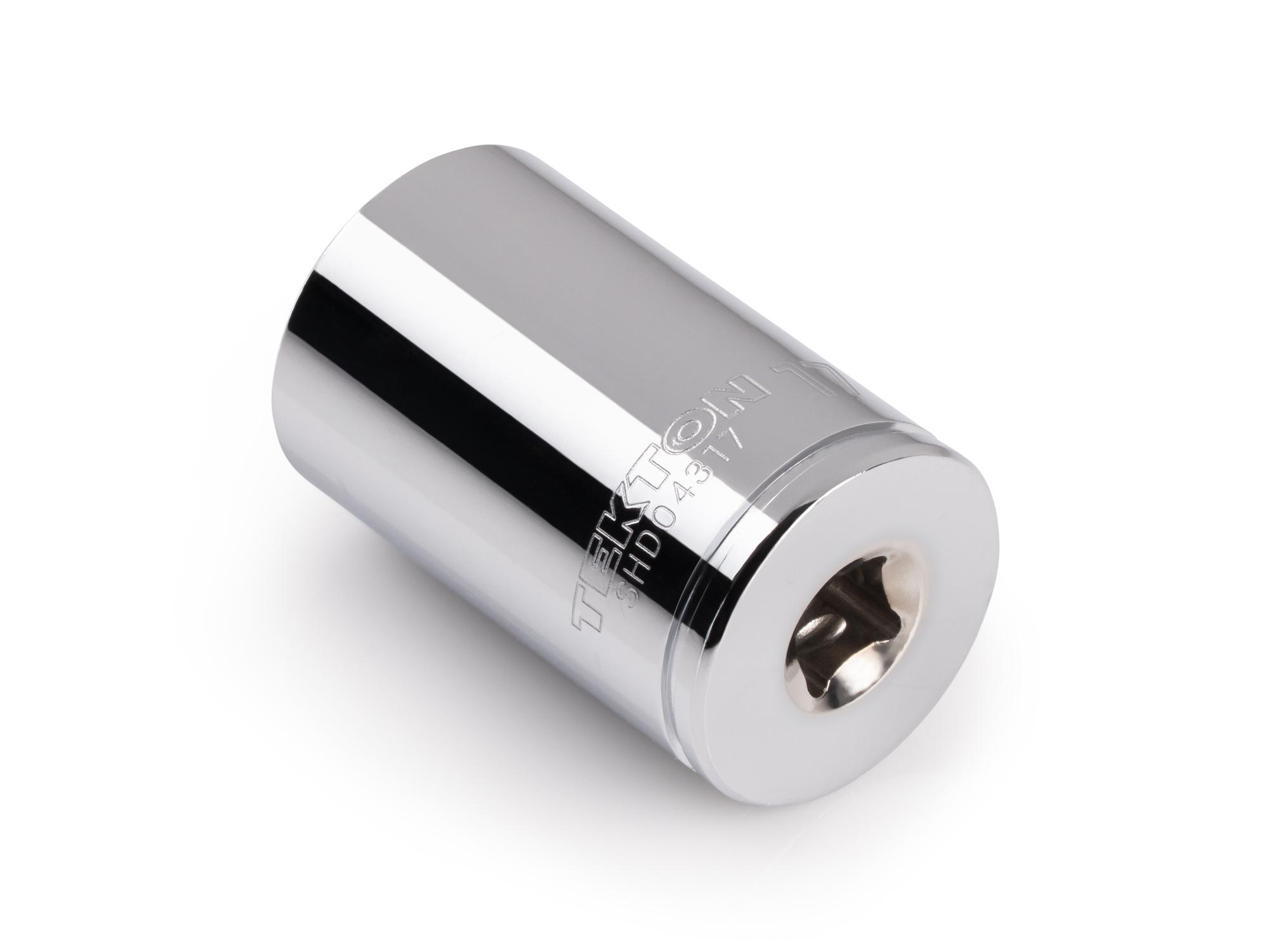 Back angle view of Tekton hand drive 12-point socket. Item #SHD04317