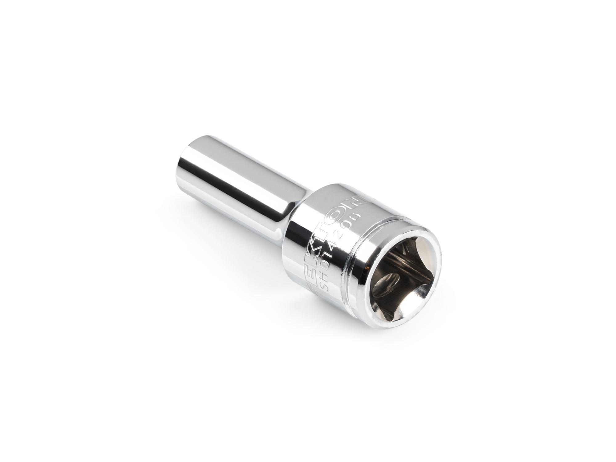 Back angle view of Tekton hand drive 12-point socket. Item #SHD14206