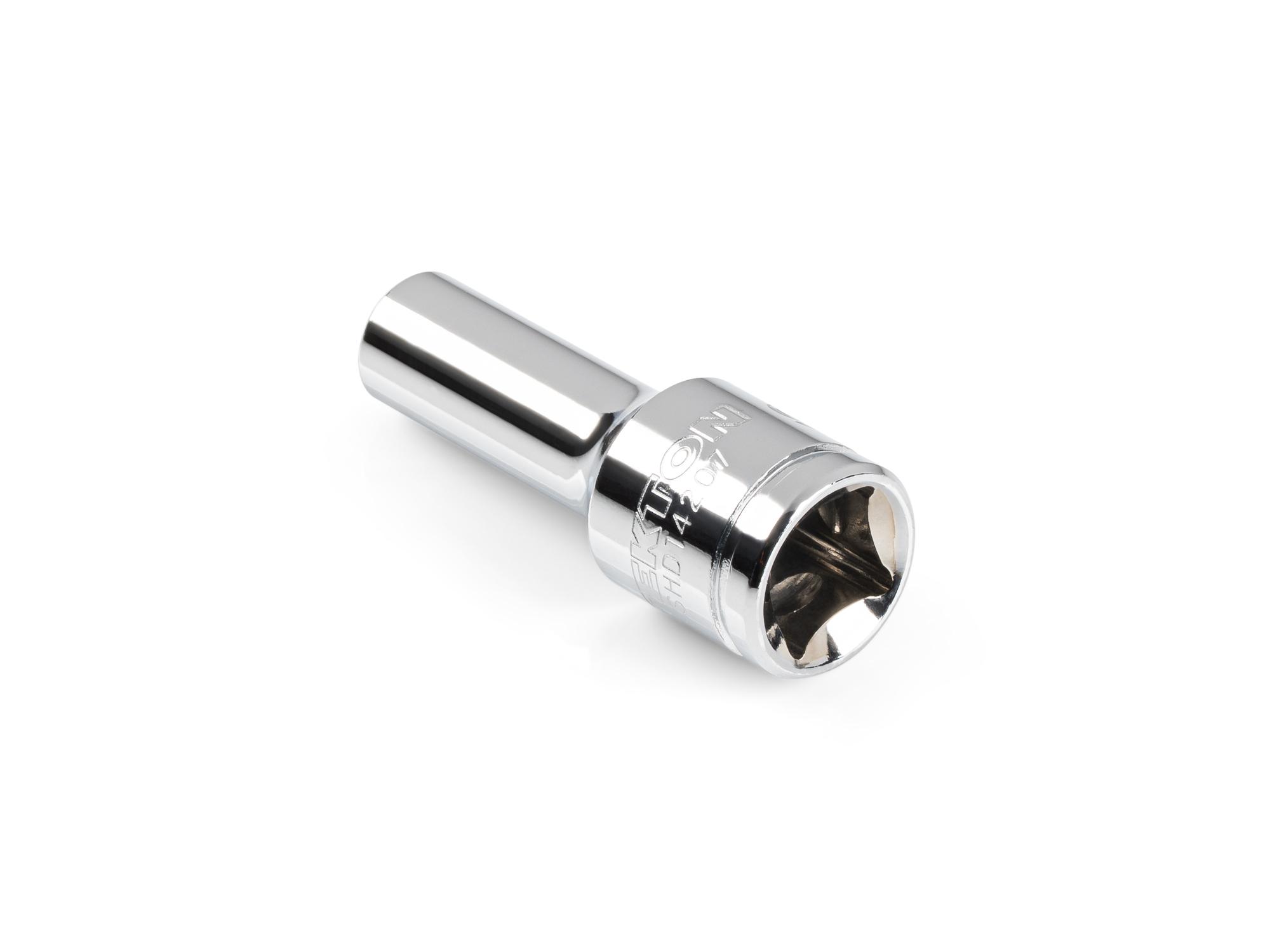 Back angle view of Tekton hand drive 12-point socket. Item #SHD14207