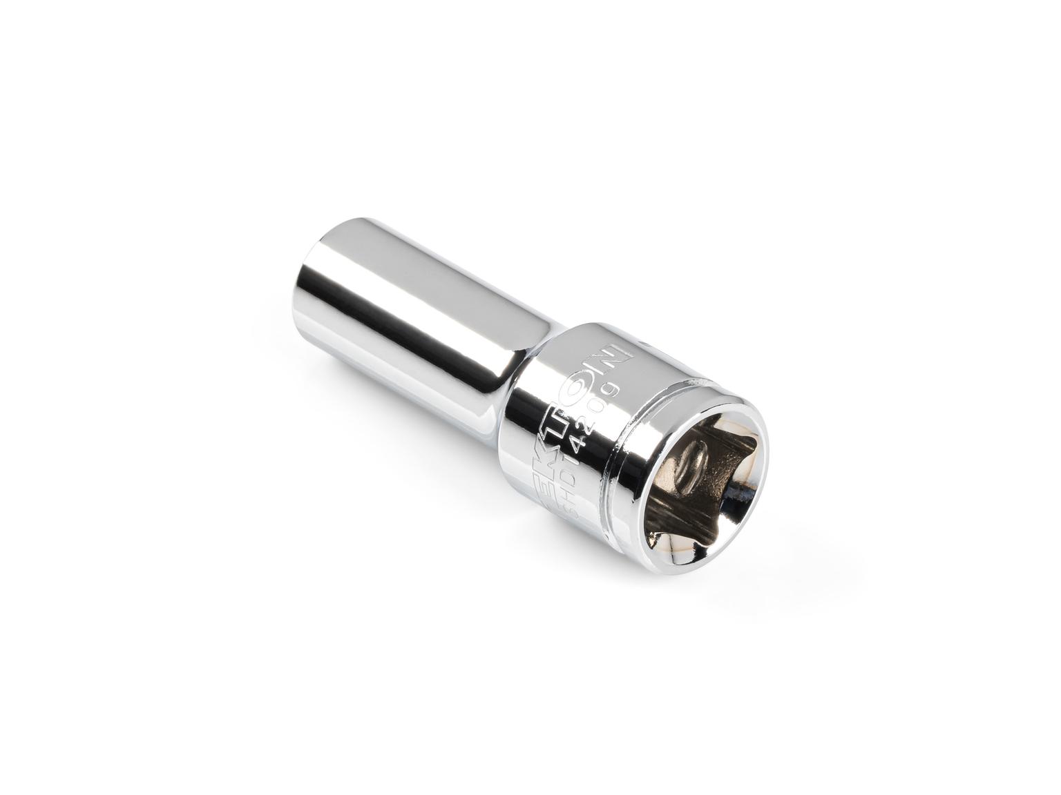 Back angle view of Tekton 11/32 inch hand drive 12-point socket. Item #SHD14209