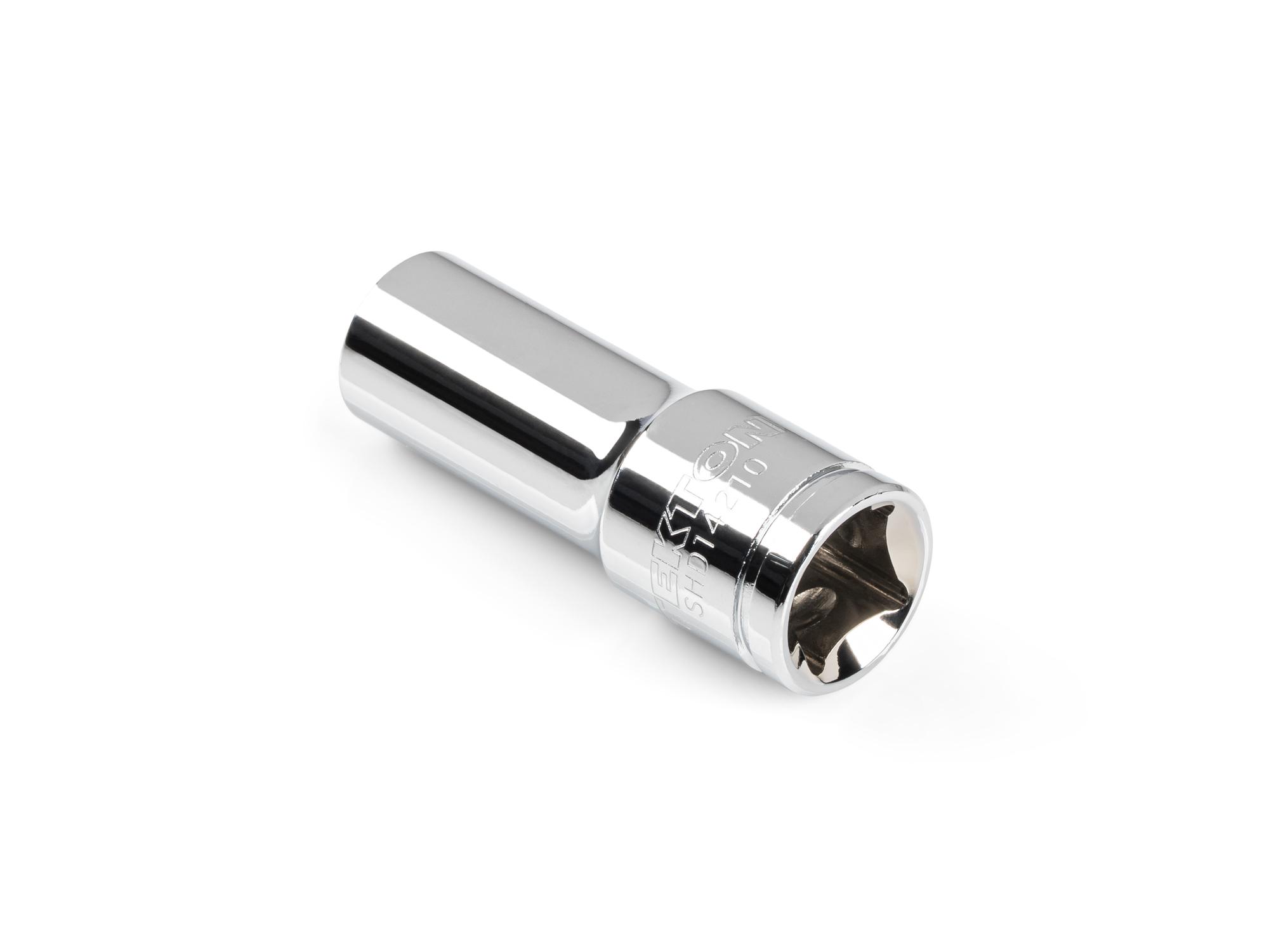 Back angle view of Tekton hand drive 12-point socket. Item #SHD14210