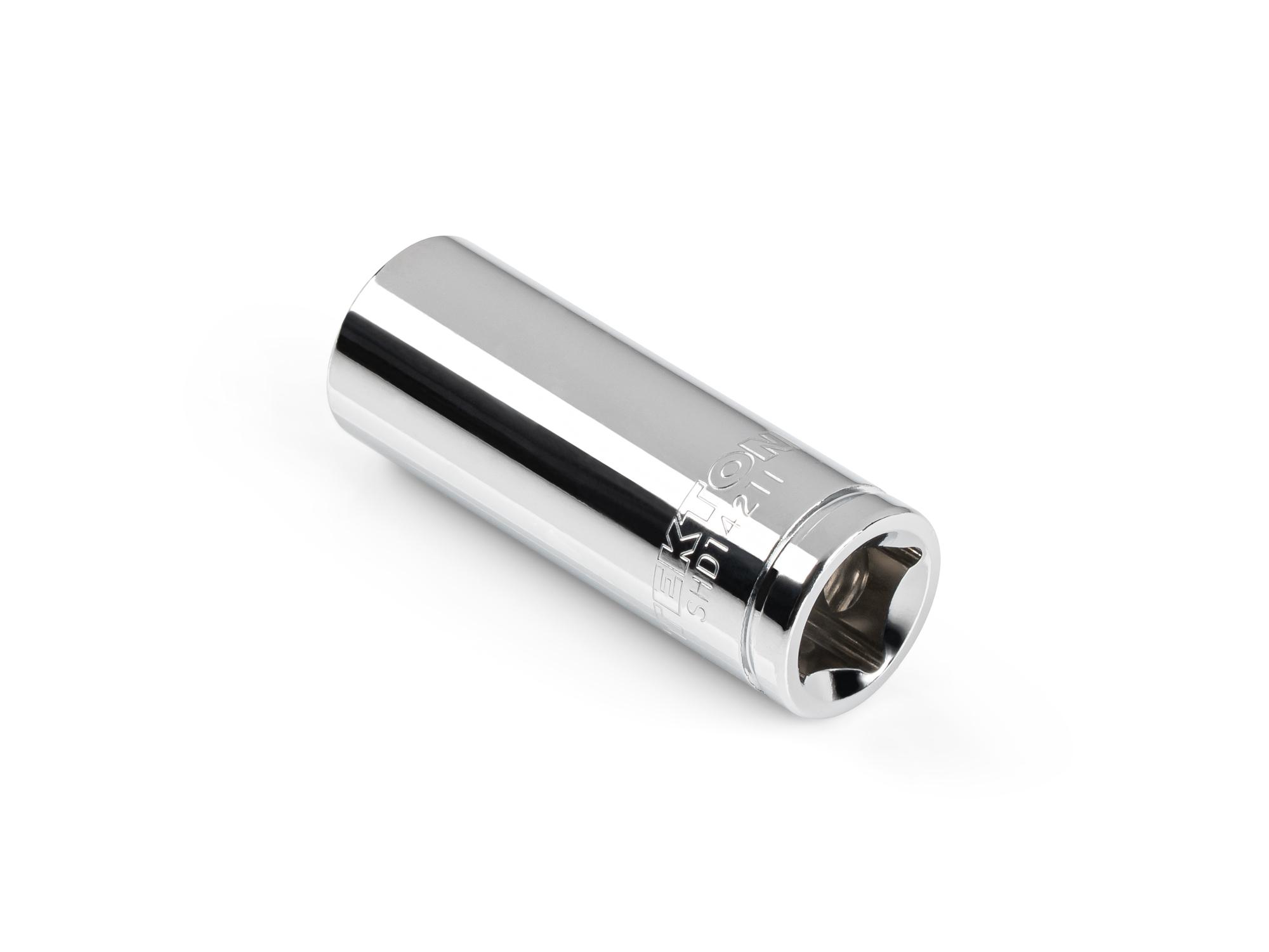 Back angle view of Tekton hand drive 12-point socket. Item #SHD14211