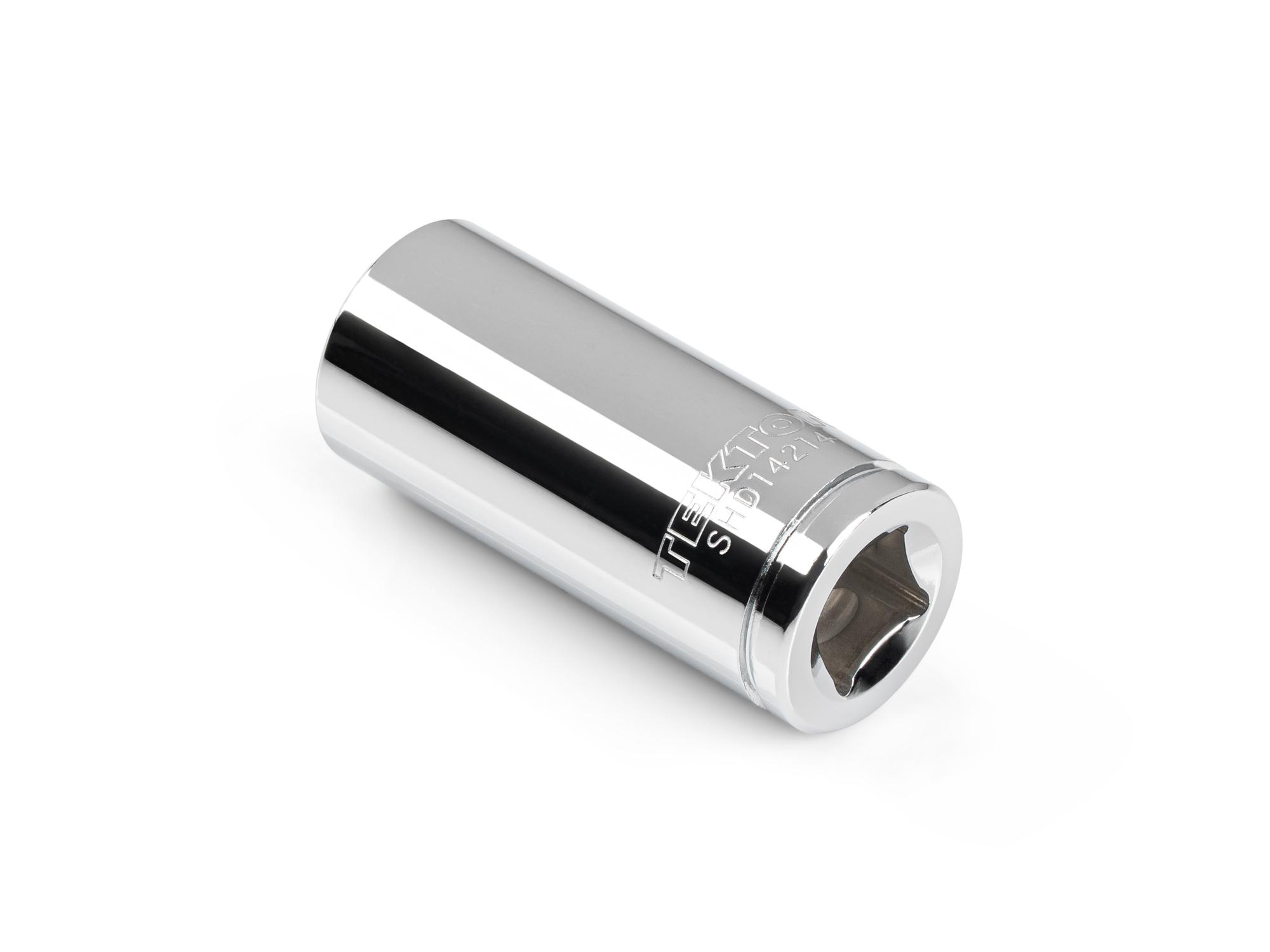 Back angle view of Tekton hand drive 12-point socket. Item #SHD14214