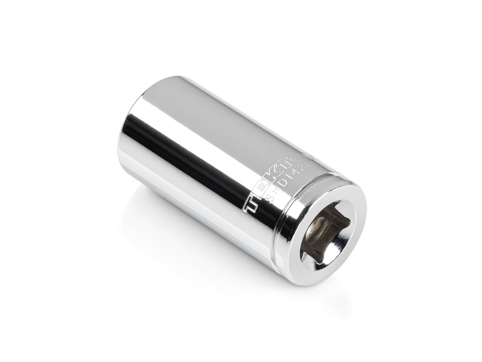 Back angle view of Tekton 5/8 inch hand drive 12-point socket. Item #SHD14216