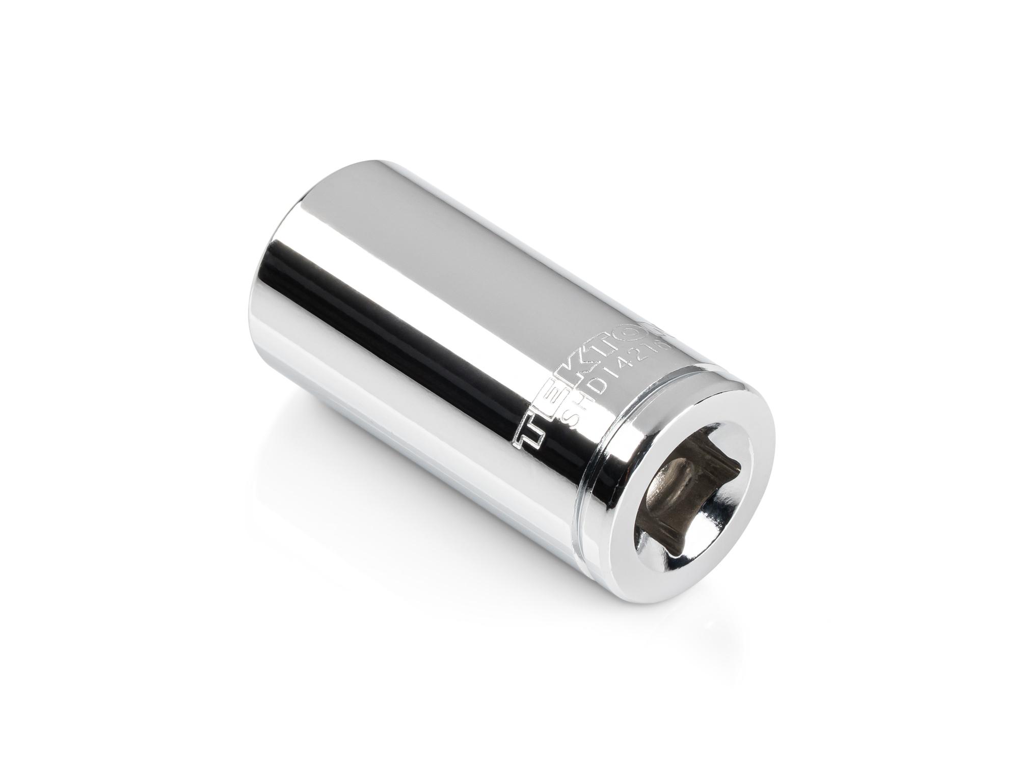 Back angle view of Tekton hand drive 12-point socket. Item #SHD14216