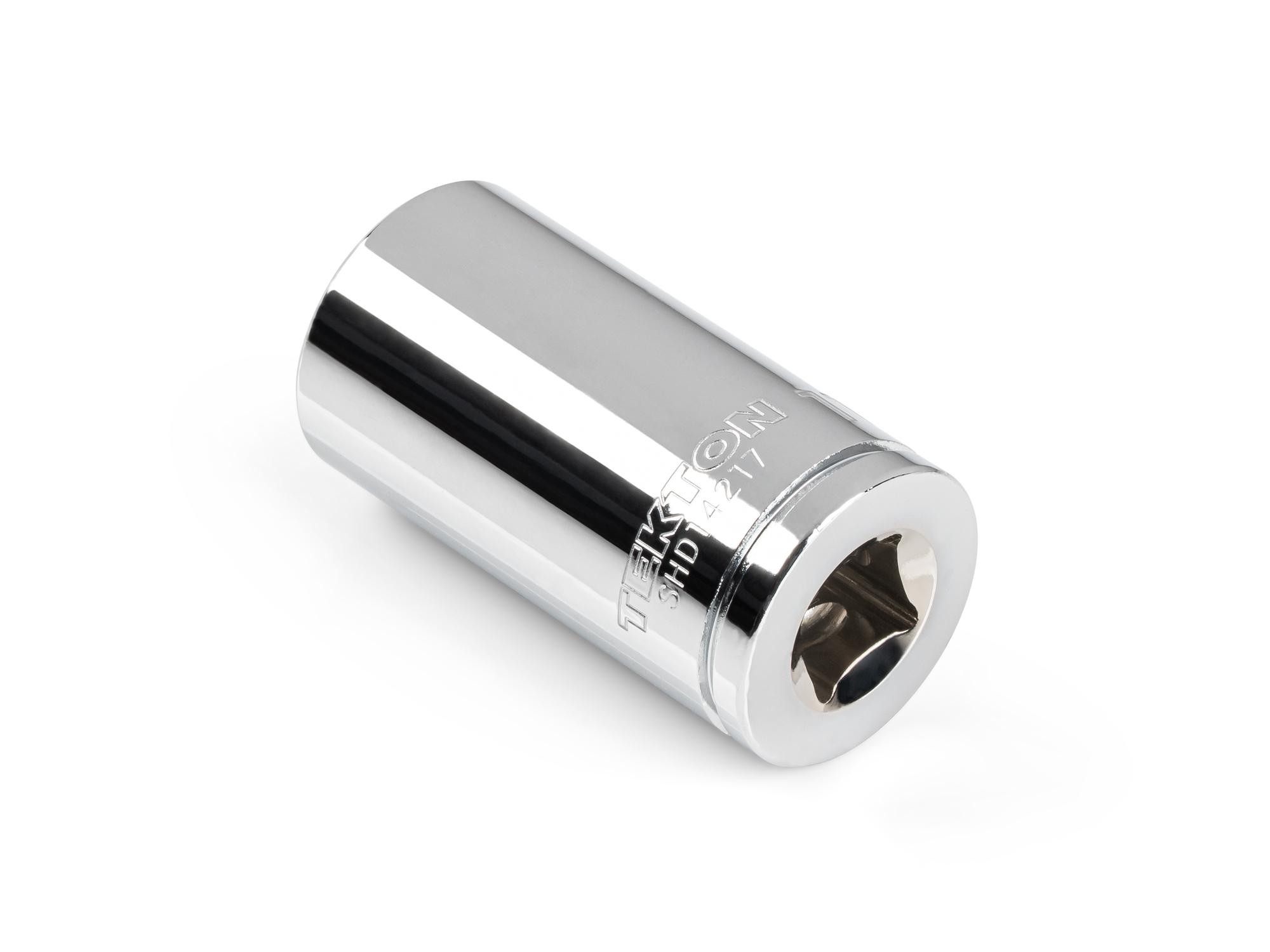 Back angle view of Tekton hand drive 12-point socket. Item #SHD14217