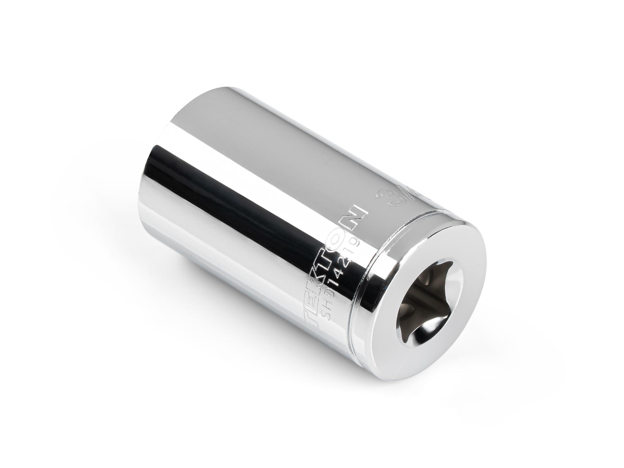 Back angle view of Tekton hand drive 12-point socket. Item #SHD14219