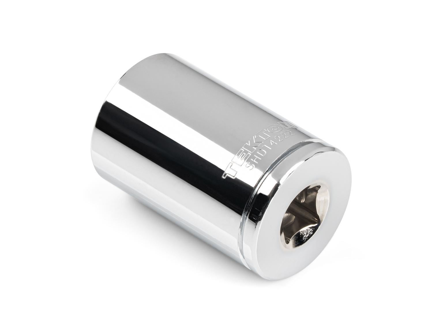 Back angle view of Tekton 7/8 inch hand drive 12-point socket. Item #SHD14222