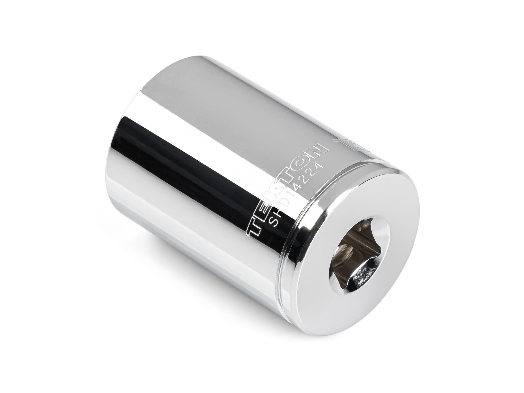 Back angle view of Tekton hand drive 12-point socket. Item #SHD14224